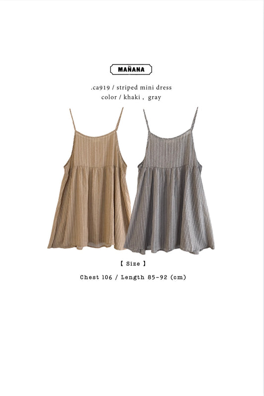 CA919 STRIPED MINI DRESS