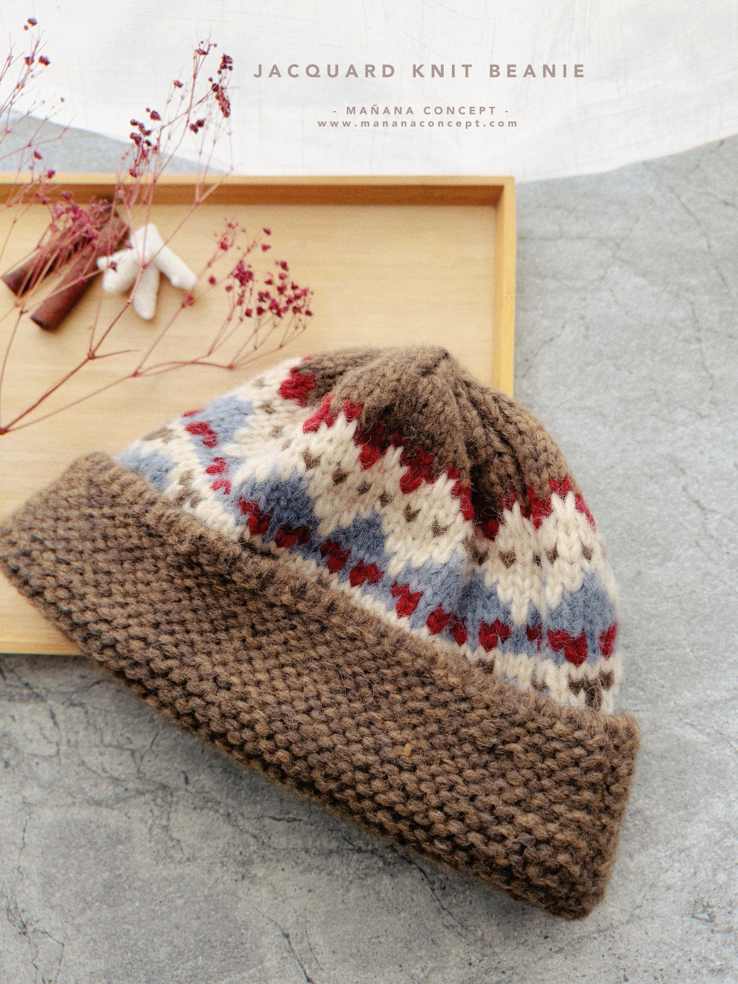 MZ569 JACQUARD KNIT BEANIE