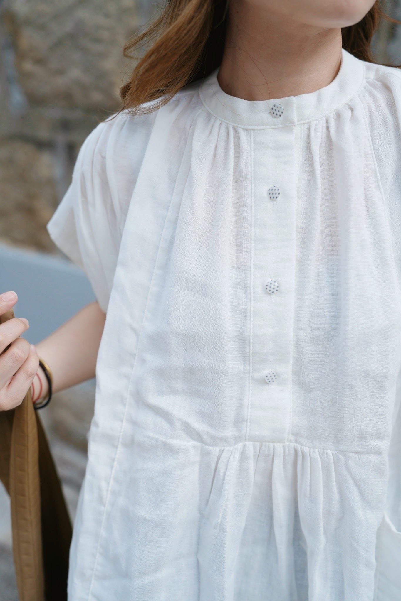 MZ788 COTTON GAUZE POCKET SHIRT BLOUSE
