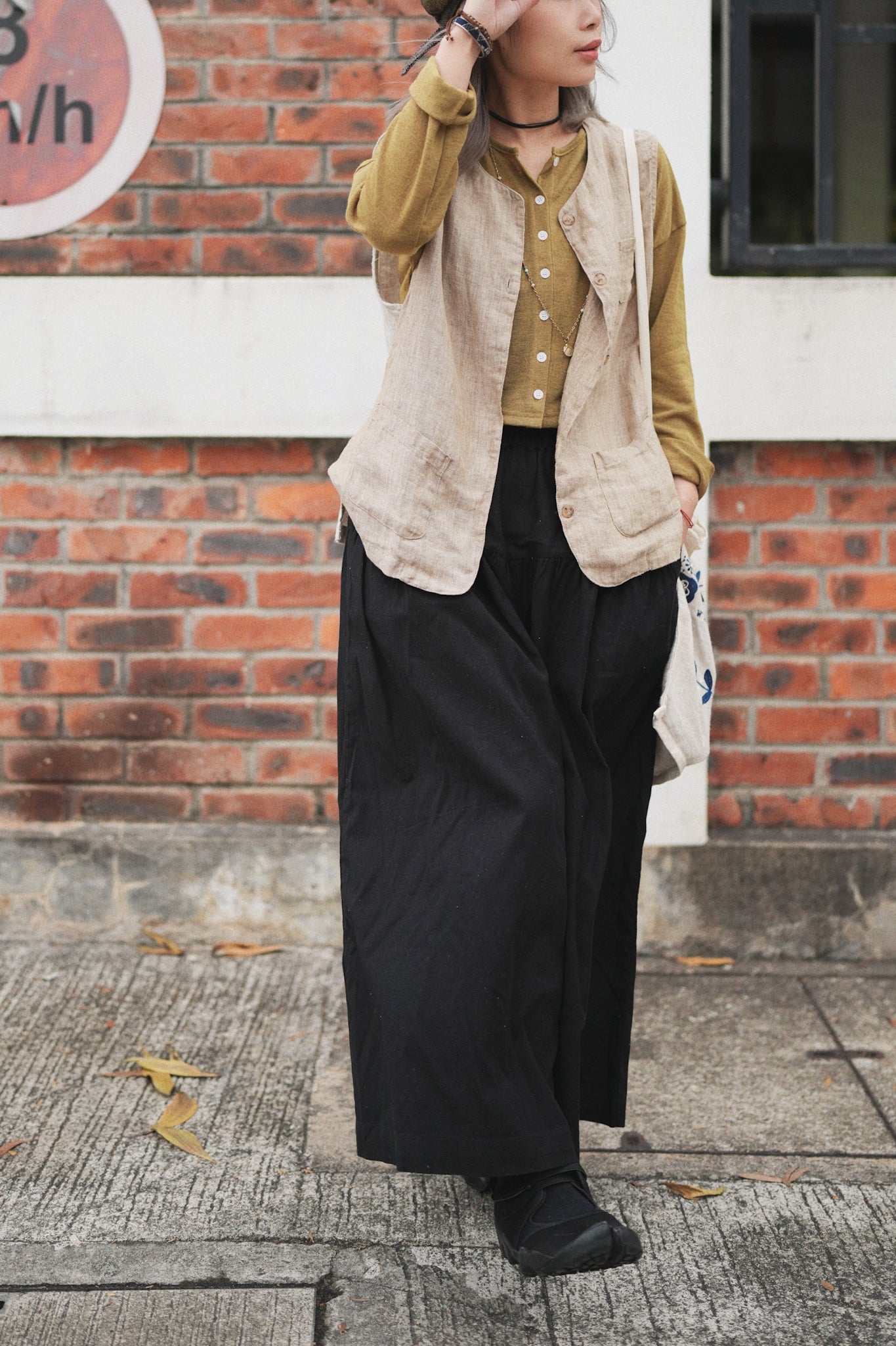 CA-574 Cotton Elastic Culottes