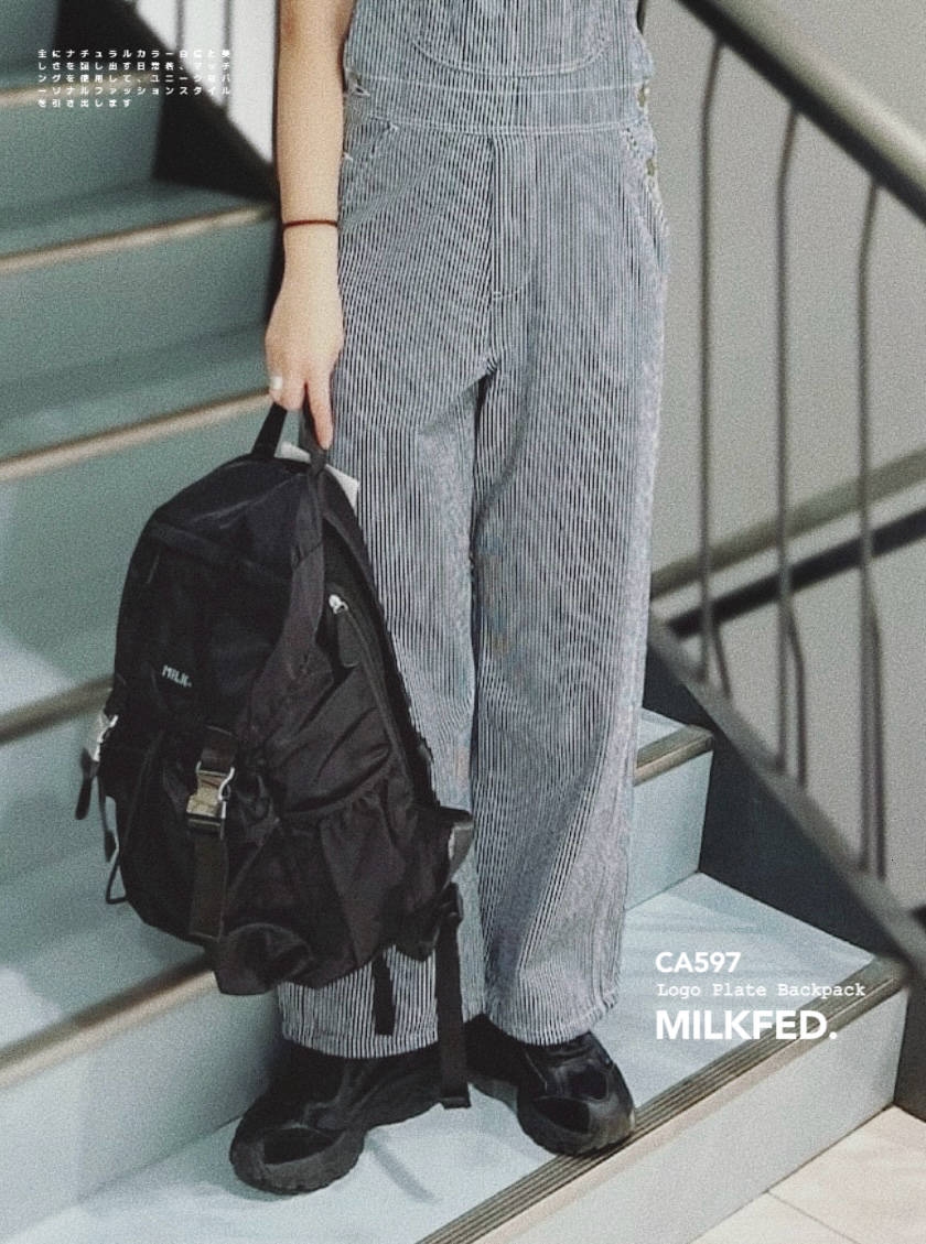 CA597 MILKFED. Logo Plate Backpack