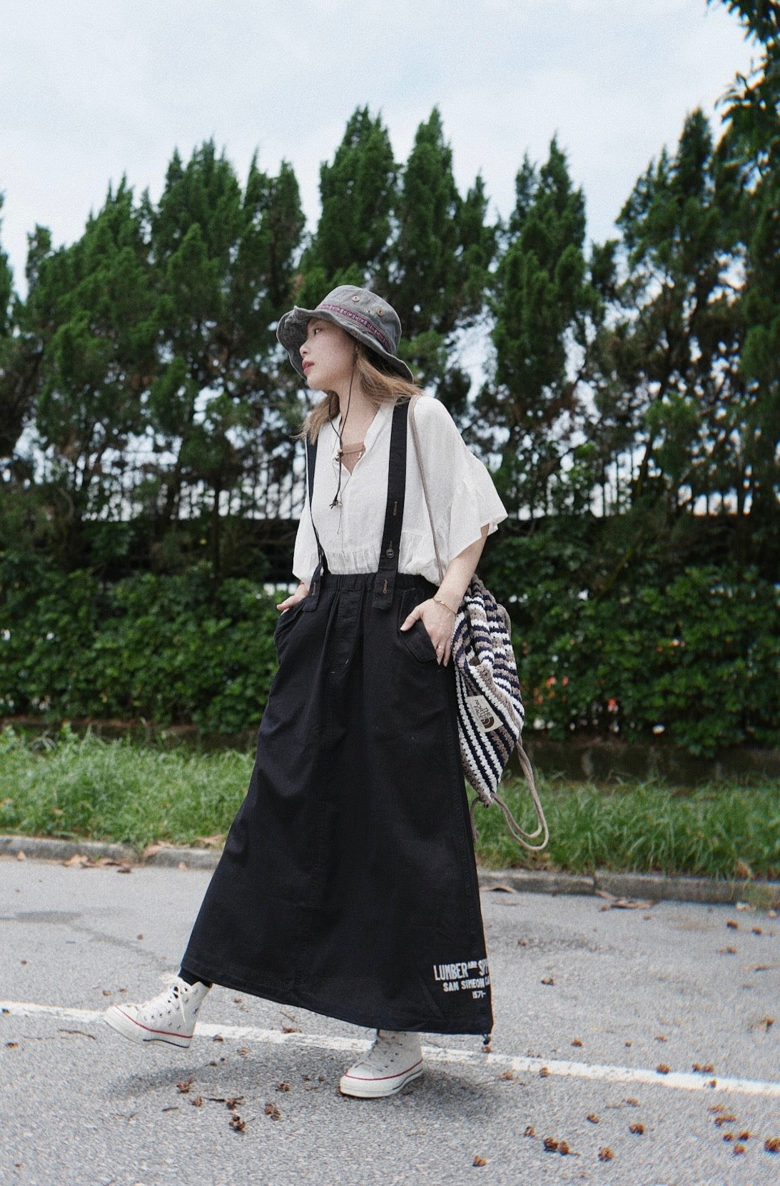 NA450 MILITARY PRINTING JUMPER SKIRT