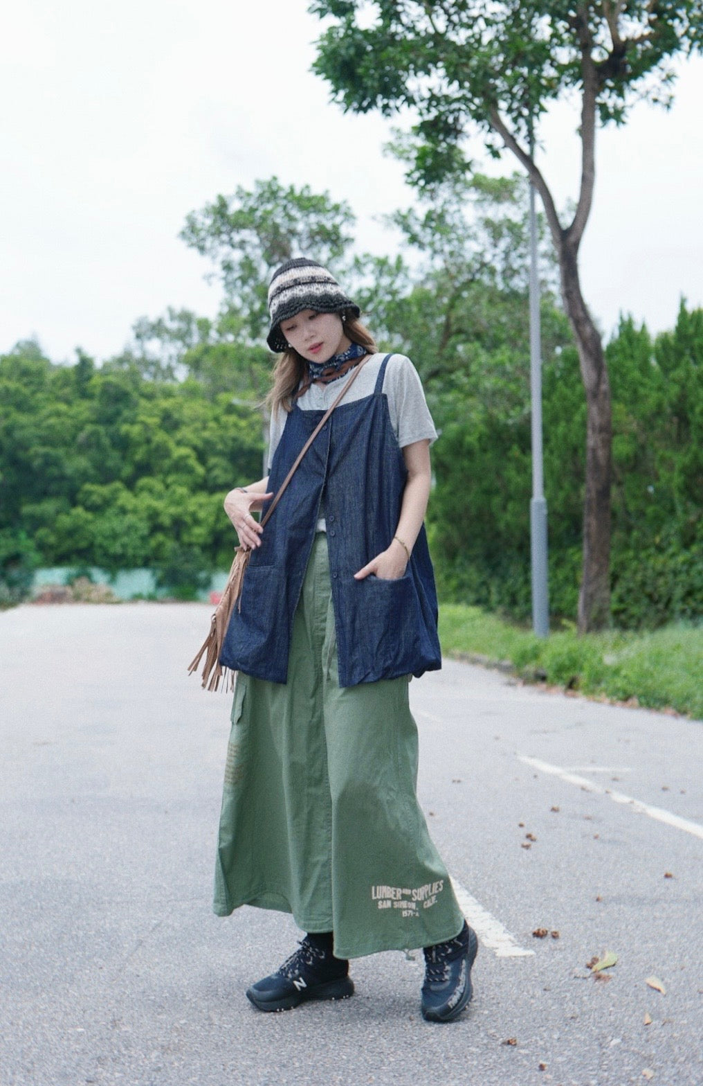 NA450 MILITARY PRINTING JUMPER SKIRT