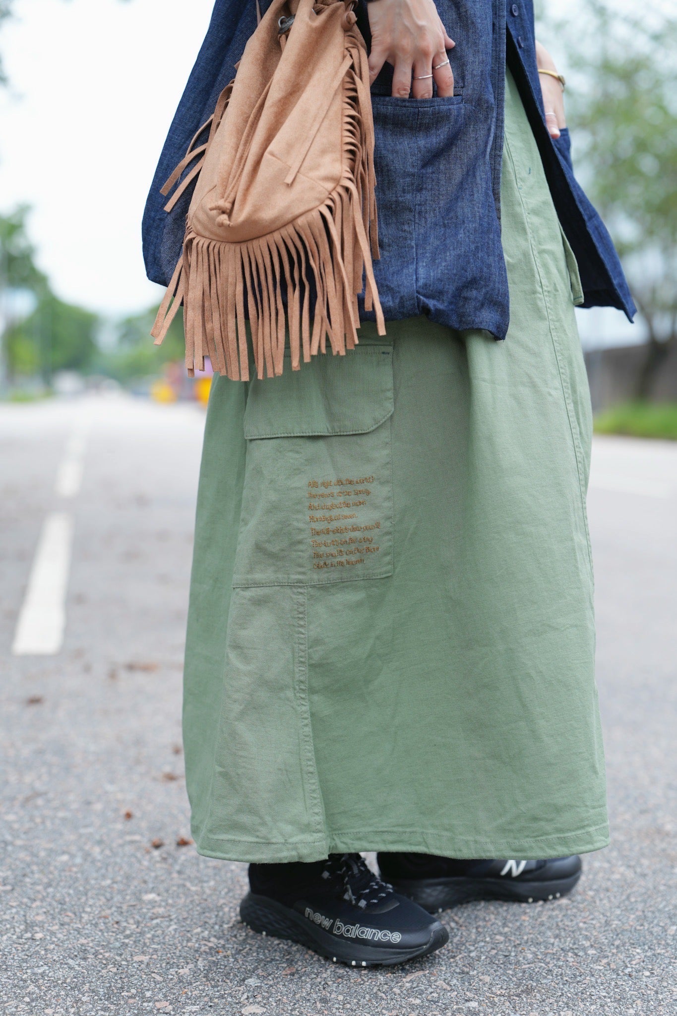 NA450 MILITARY PRINTING JUMPER SKIRT