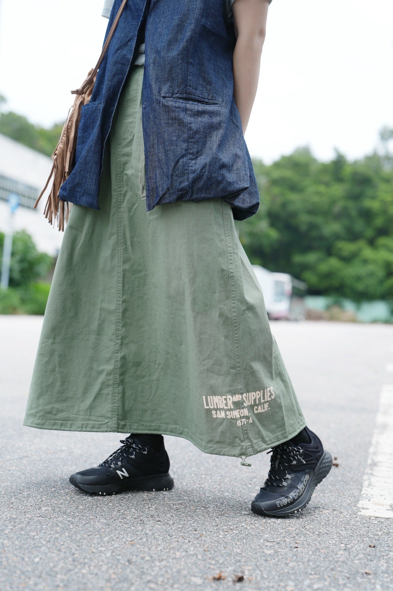 NA450 MILITARY PRINTING JUMPER SKIRT