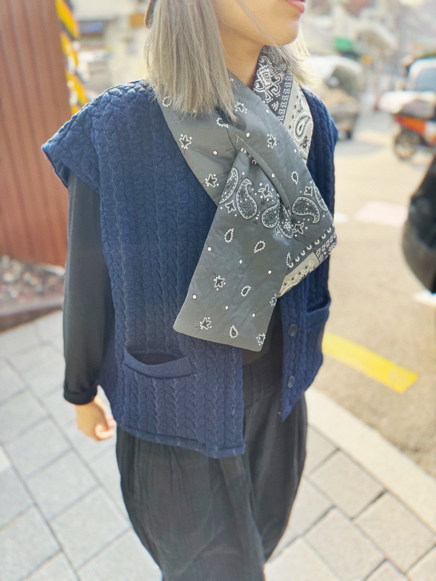MZ-225 Reversible Bandana Quilting Scarf