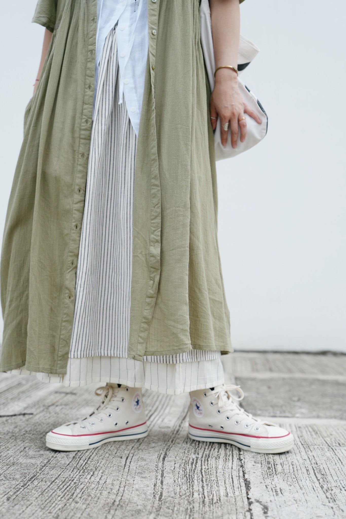 NA449 2WAY REVERSIBLE STRIPED SKIRT