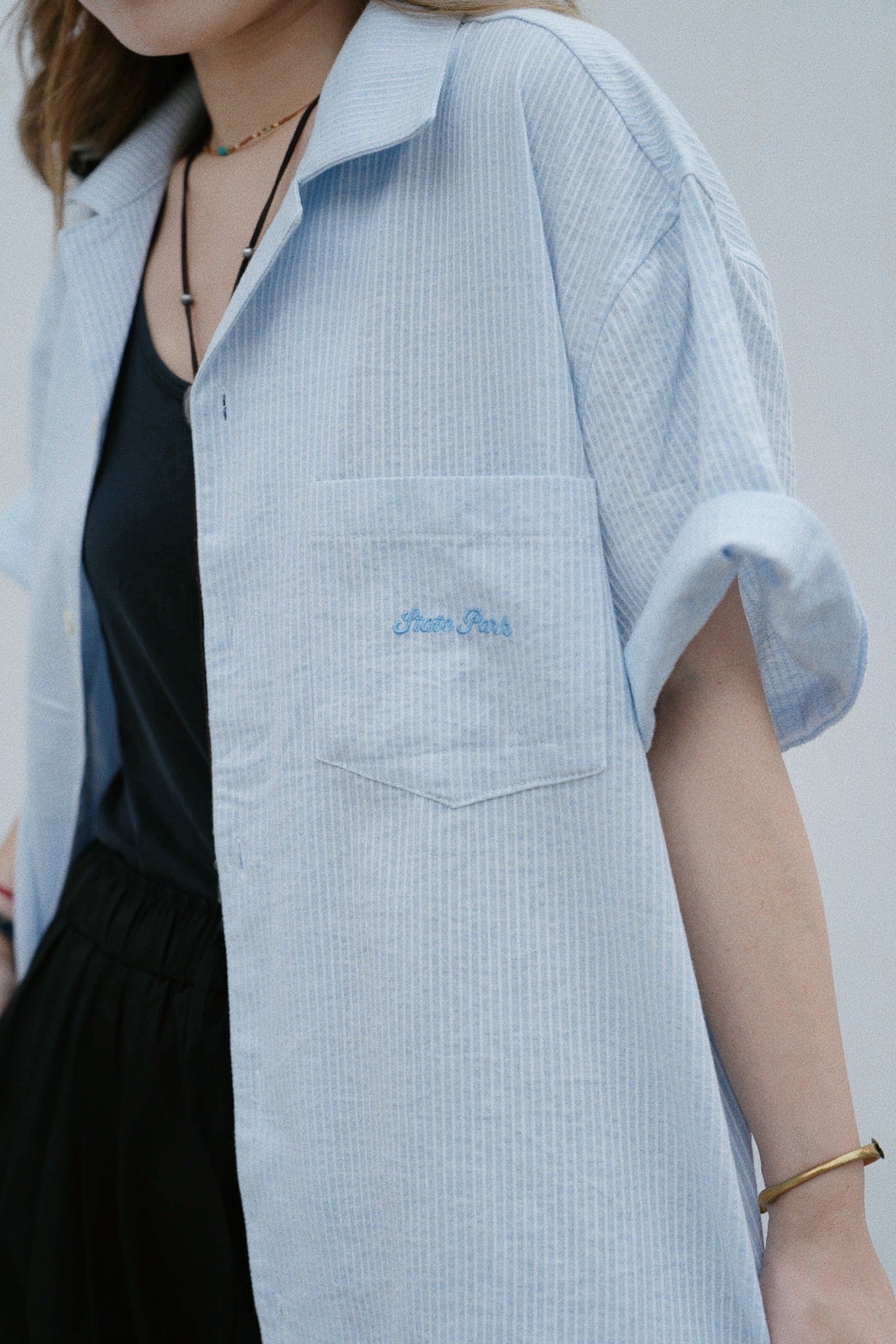 MZ794 STRIPED BOYFRIEND SHIRT
