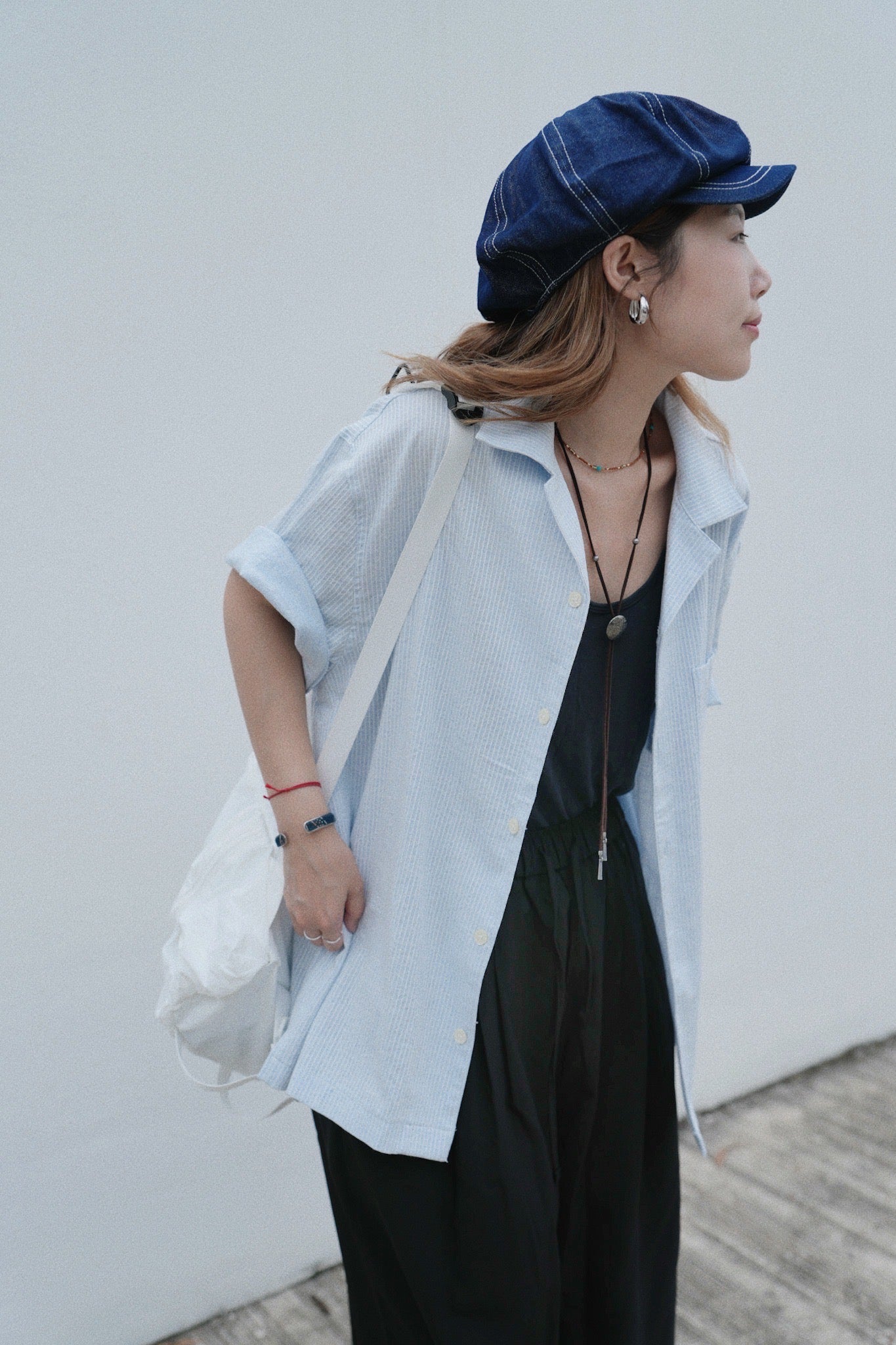 MZ794 STRIPED BOYFRIEND SHIRT