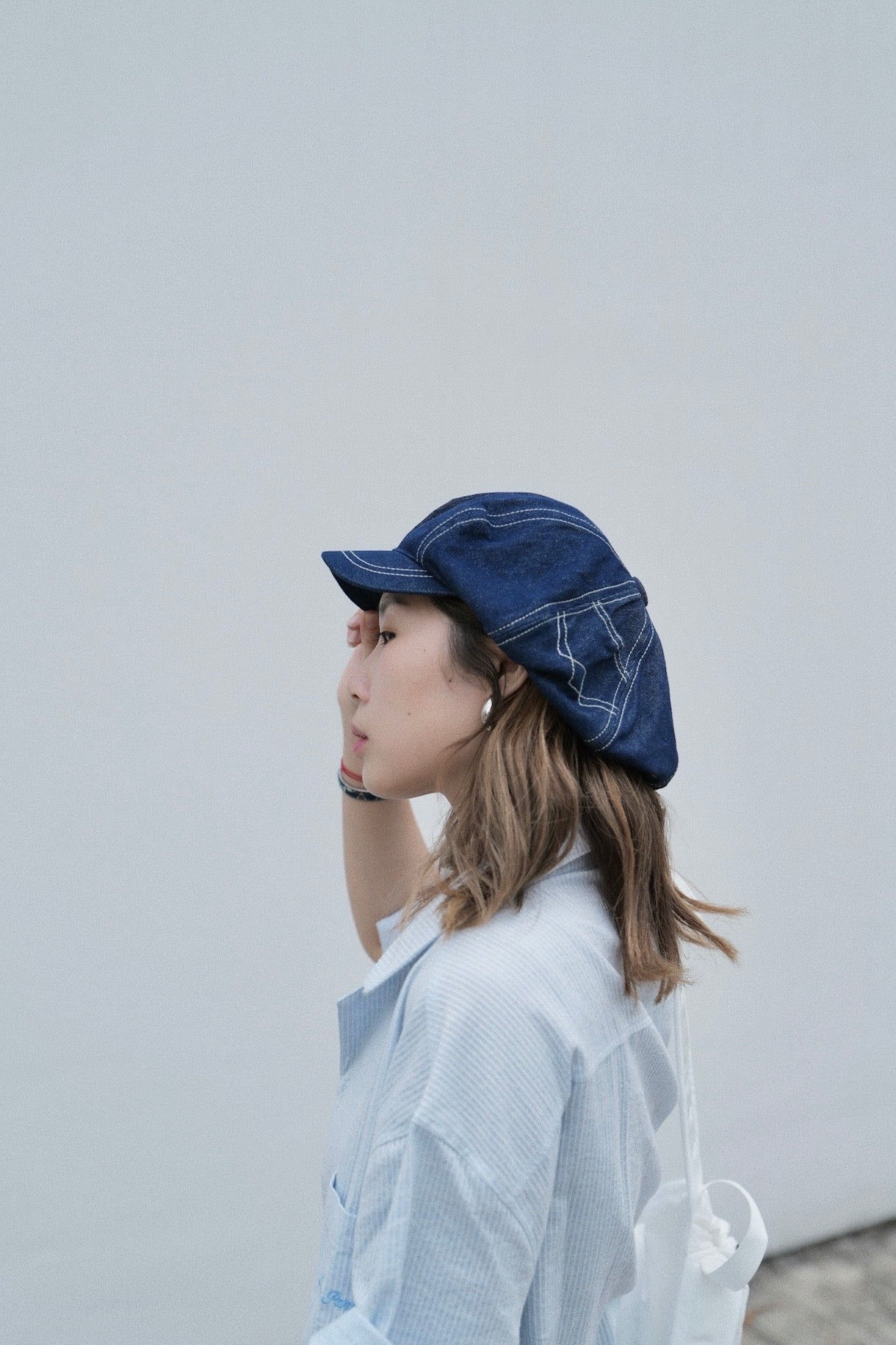 MZ795 DENIM NEWSBOY CAP