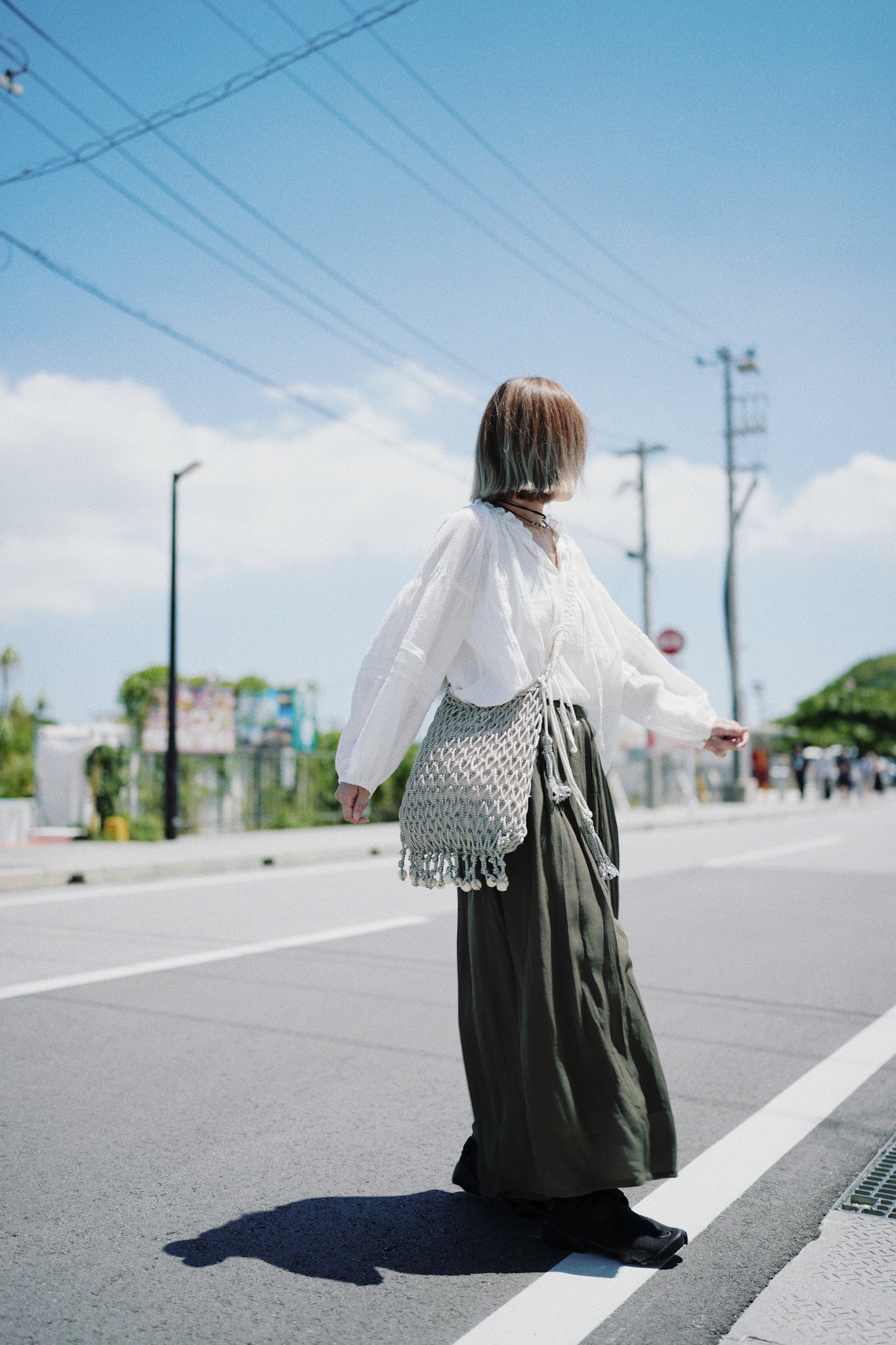 MZ523 DOBBY COTTON BLOUSE