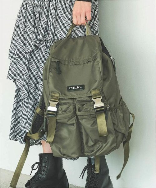 CA597 MILKFED. Logo Plate Backpack