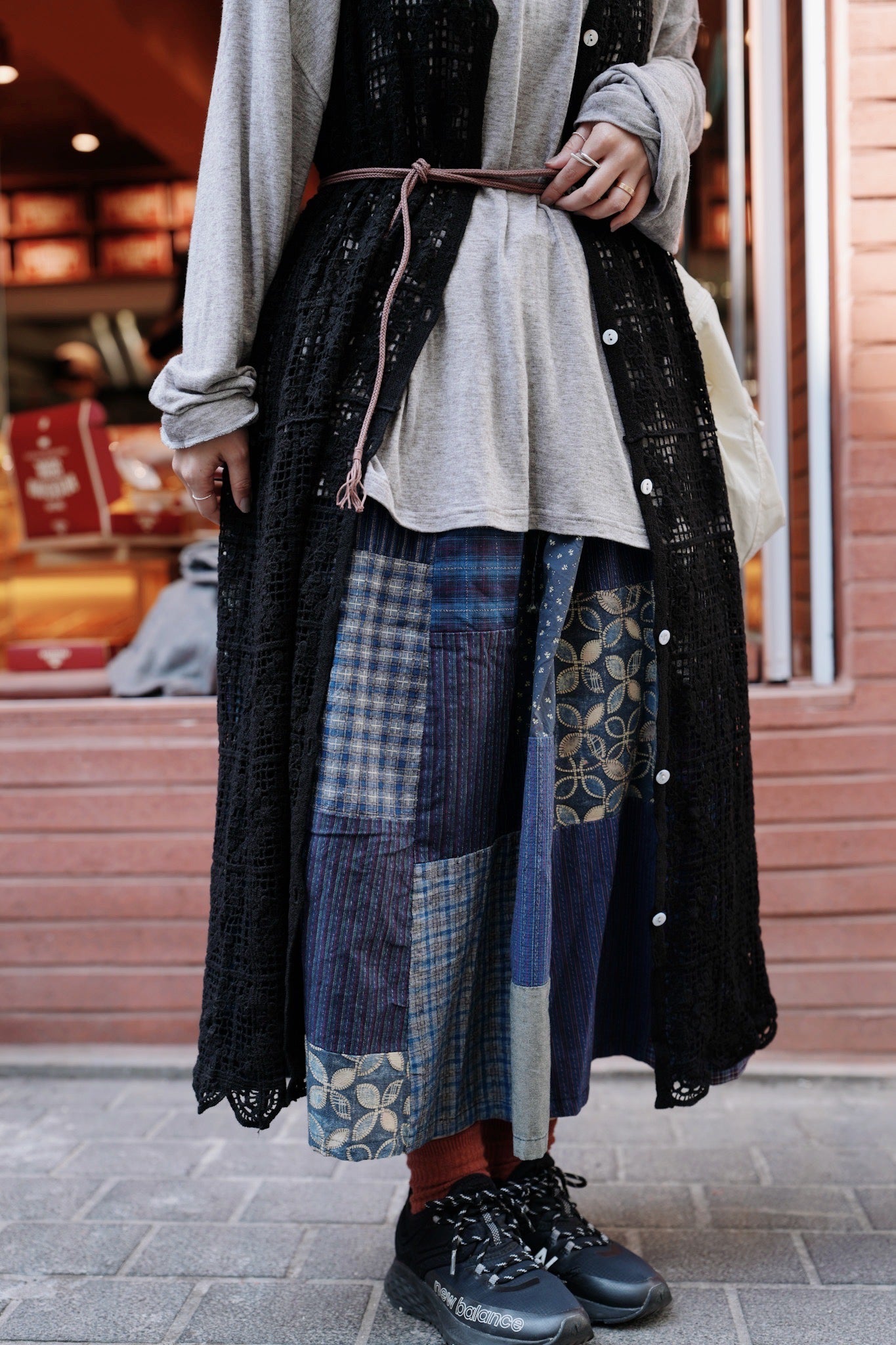 MZ713 PATCHWORK SKIRT
