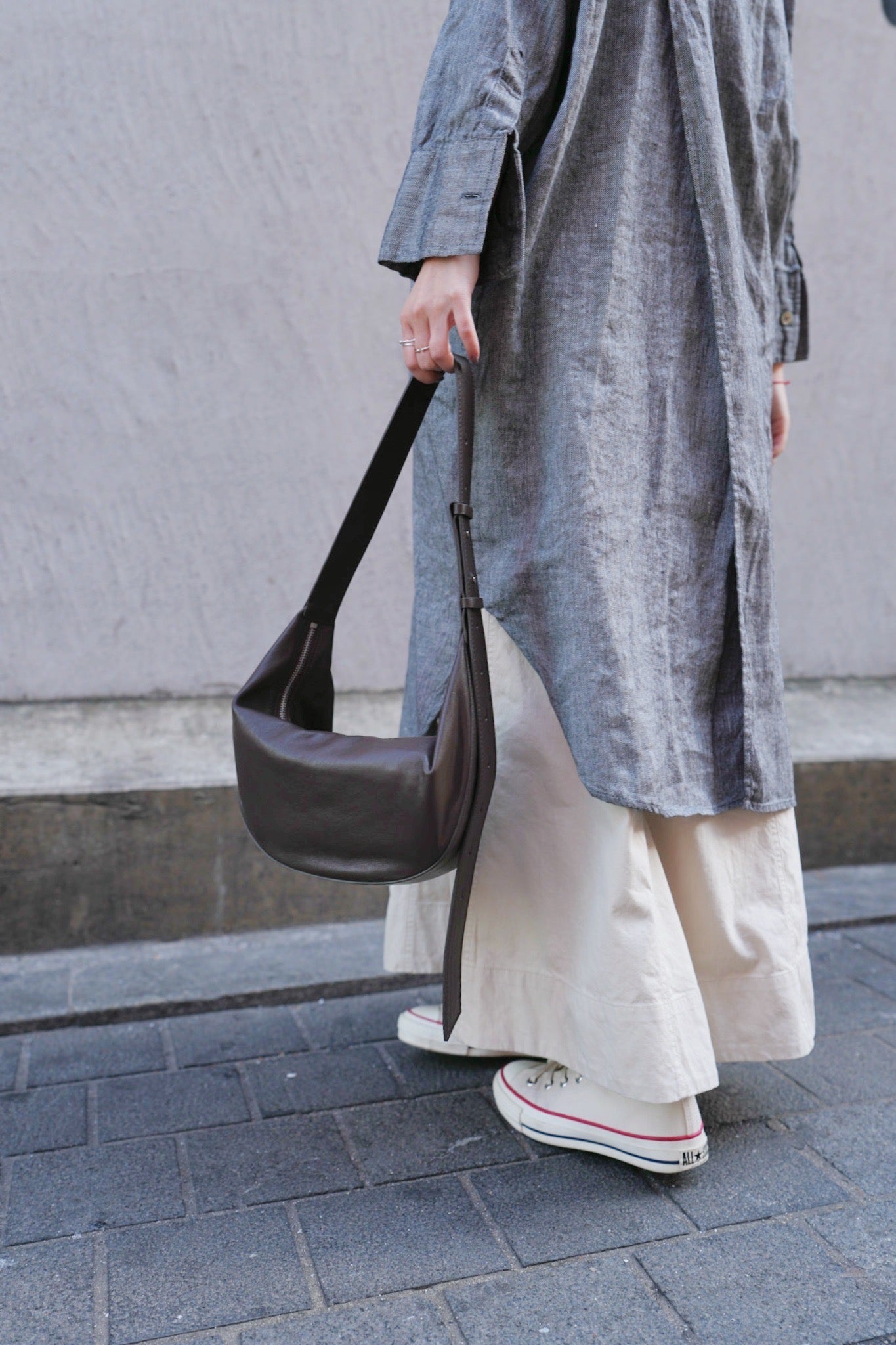 MZ718 LINEN POCKET SHIRT DRESS