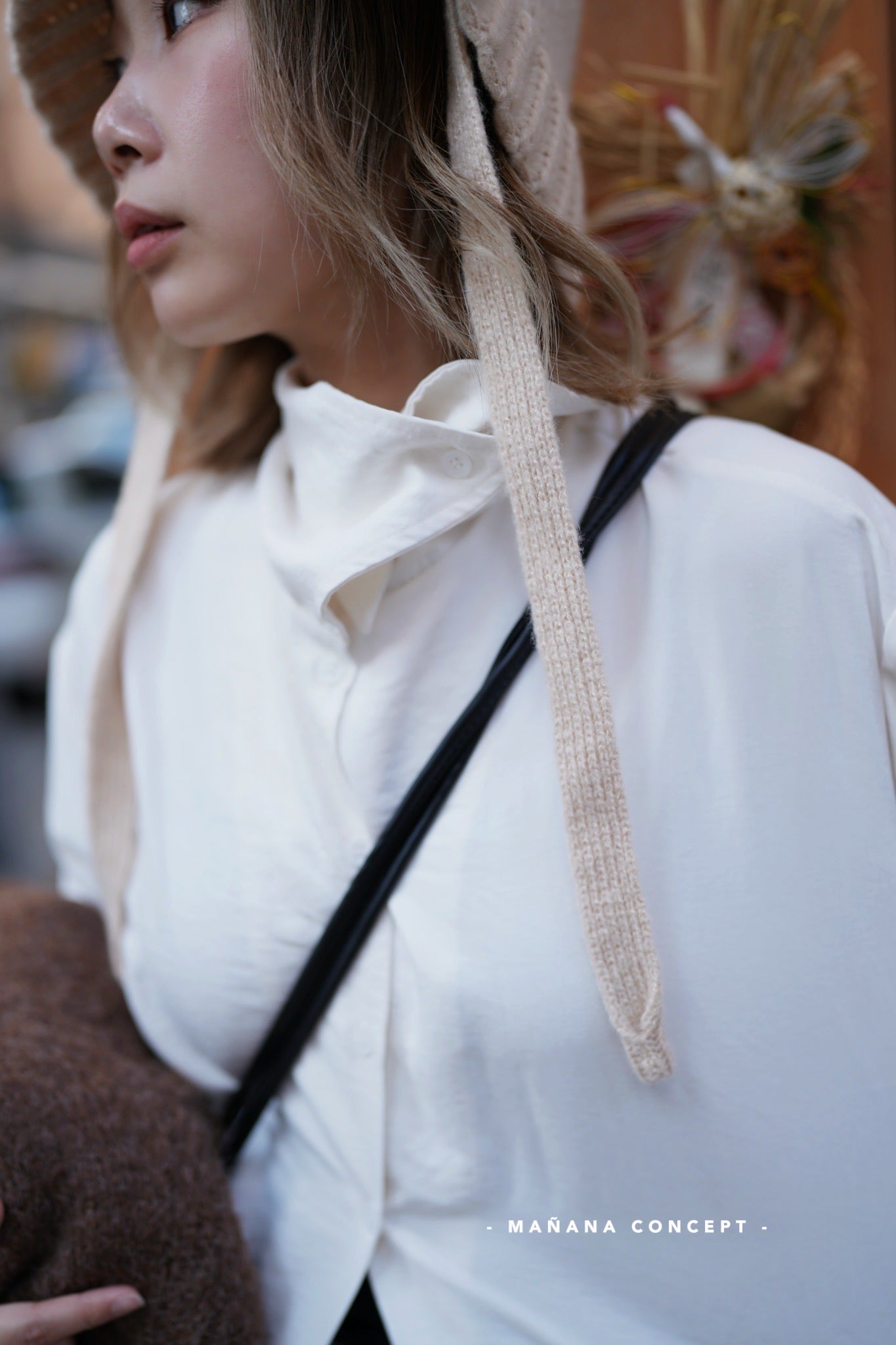 MZ581 HIGH NECK SUEDE SHIRT