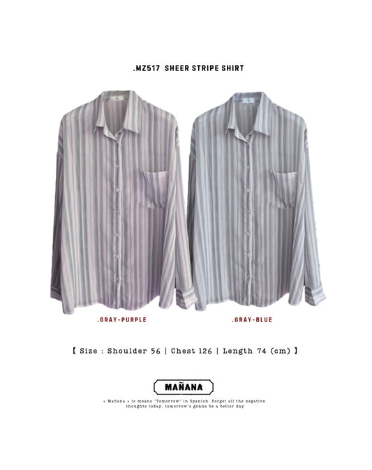 MZ517 SHEER STRIPE SHIRT