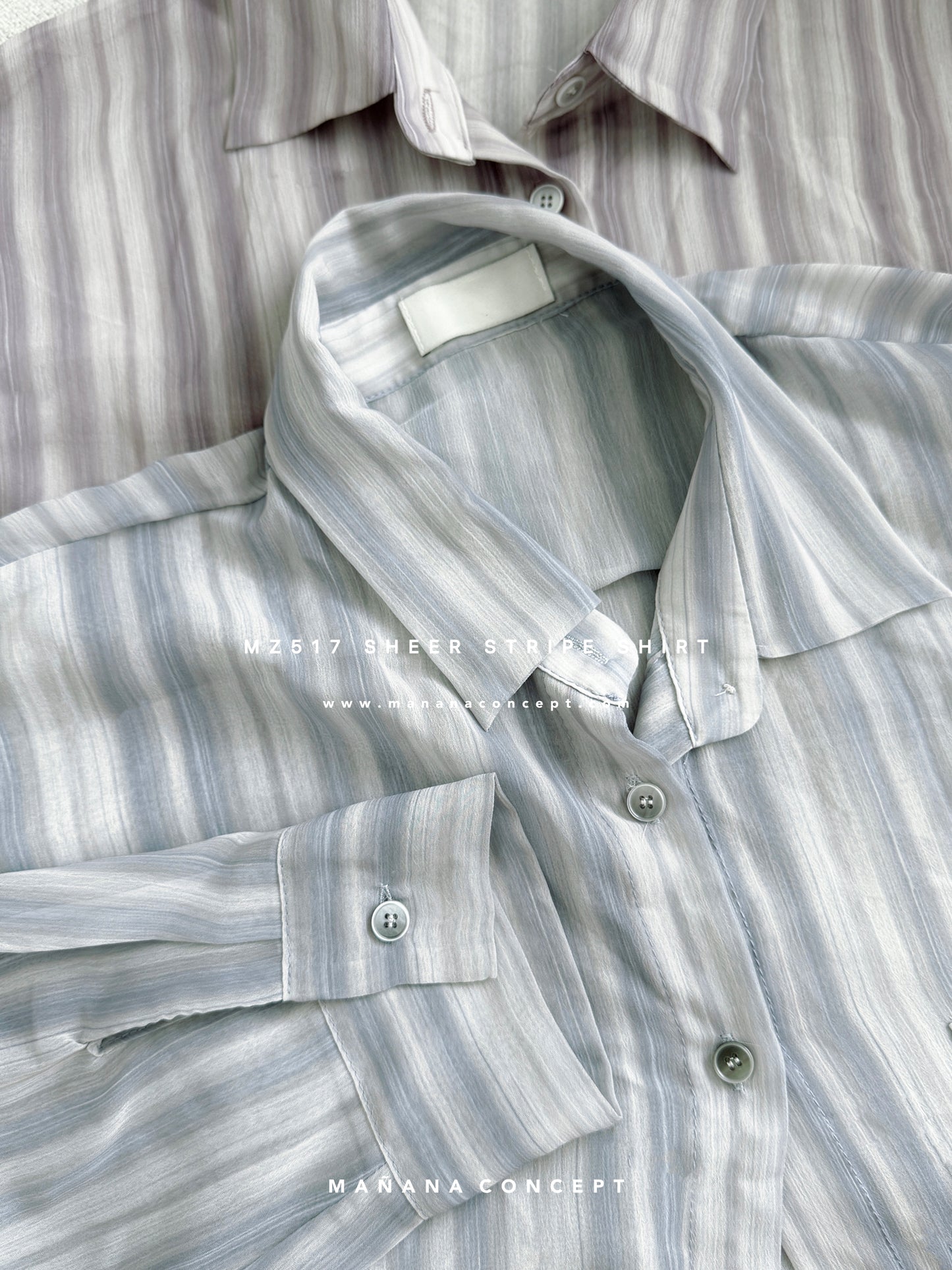 MZ517 SHEER STRIPE SHIRT