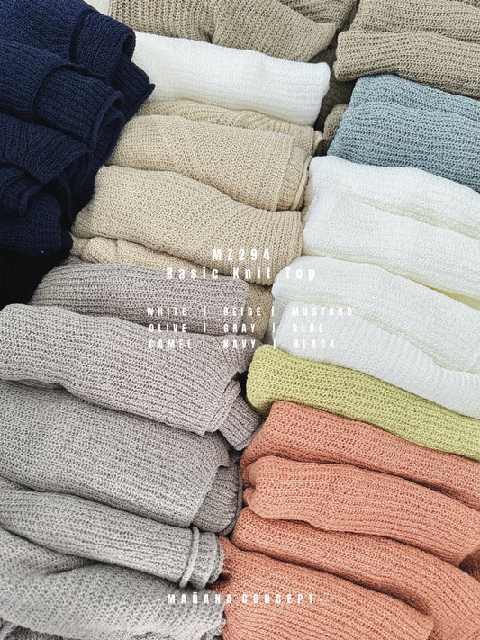 MZ294 BASIC KNIT TOP 【 買2件減-$20 】