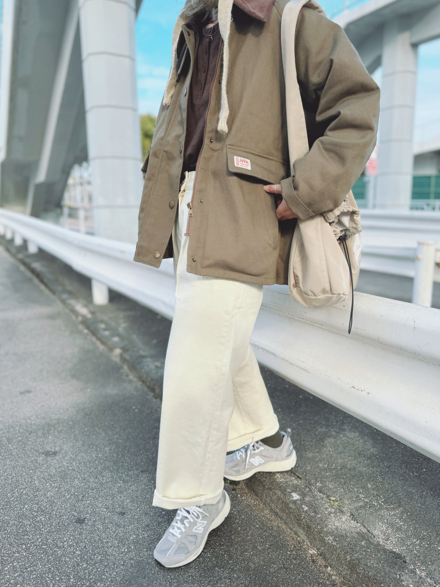 NA-370 Contrast-Collar Quilted Lining Jacket
