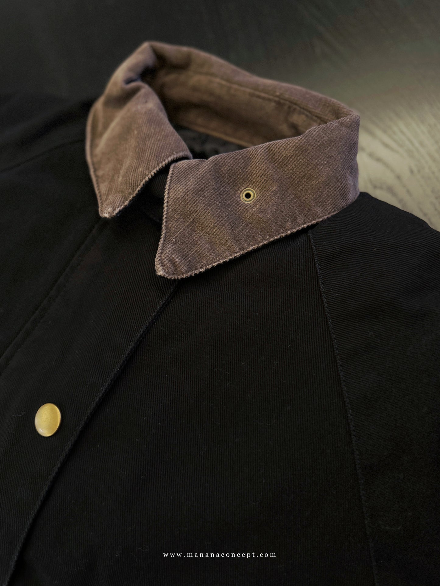 NA-370 Contrast-Collar Quilted Lining Jacket