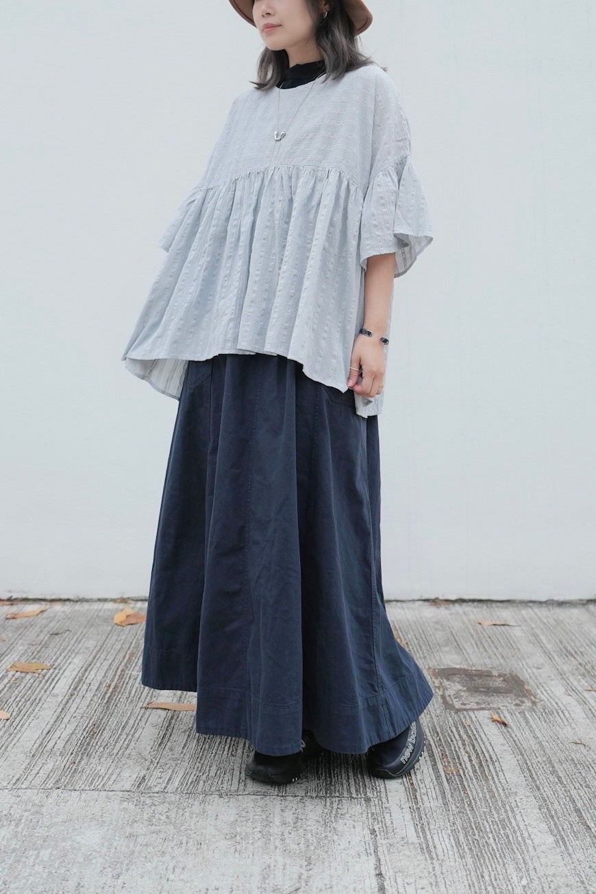 CA692 STRIPED DOBBY BLOUSE