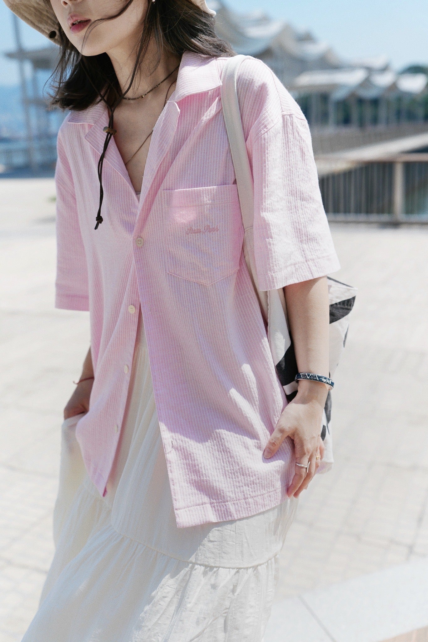 MZ794 STRIPED BOYFRIEND SHIRT