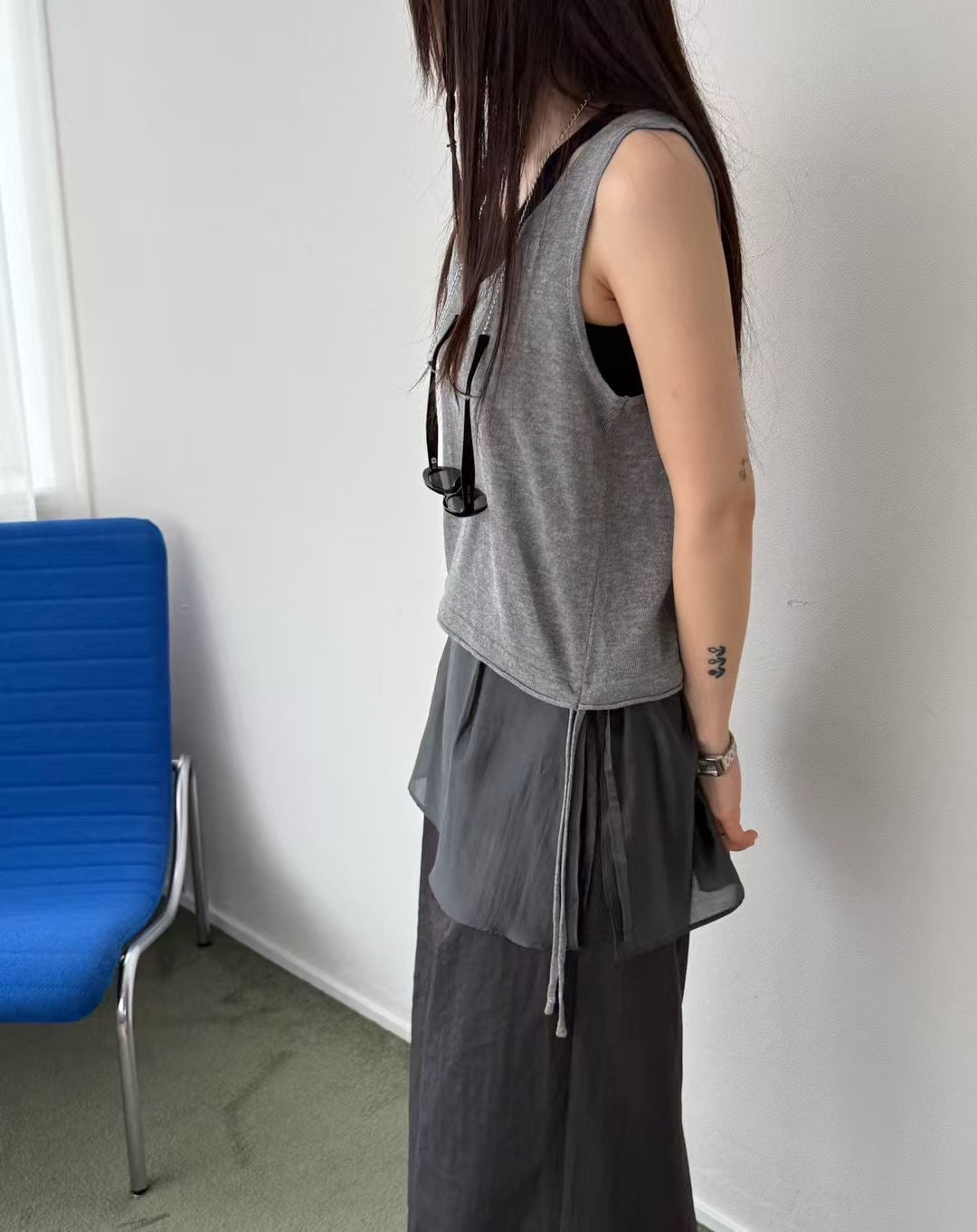 MZ737 BUTTON TANK TOP