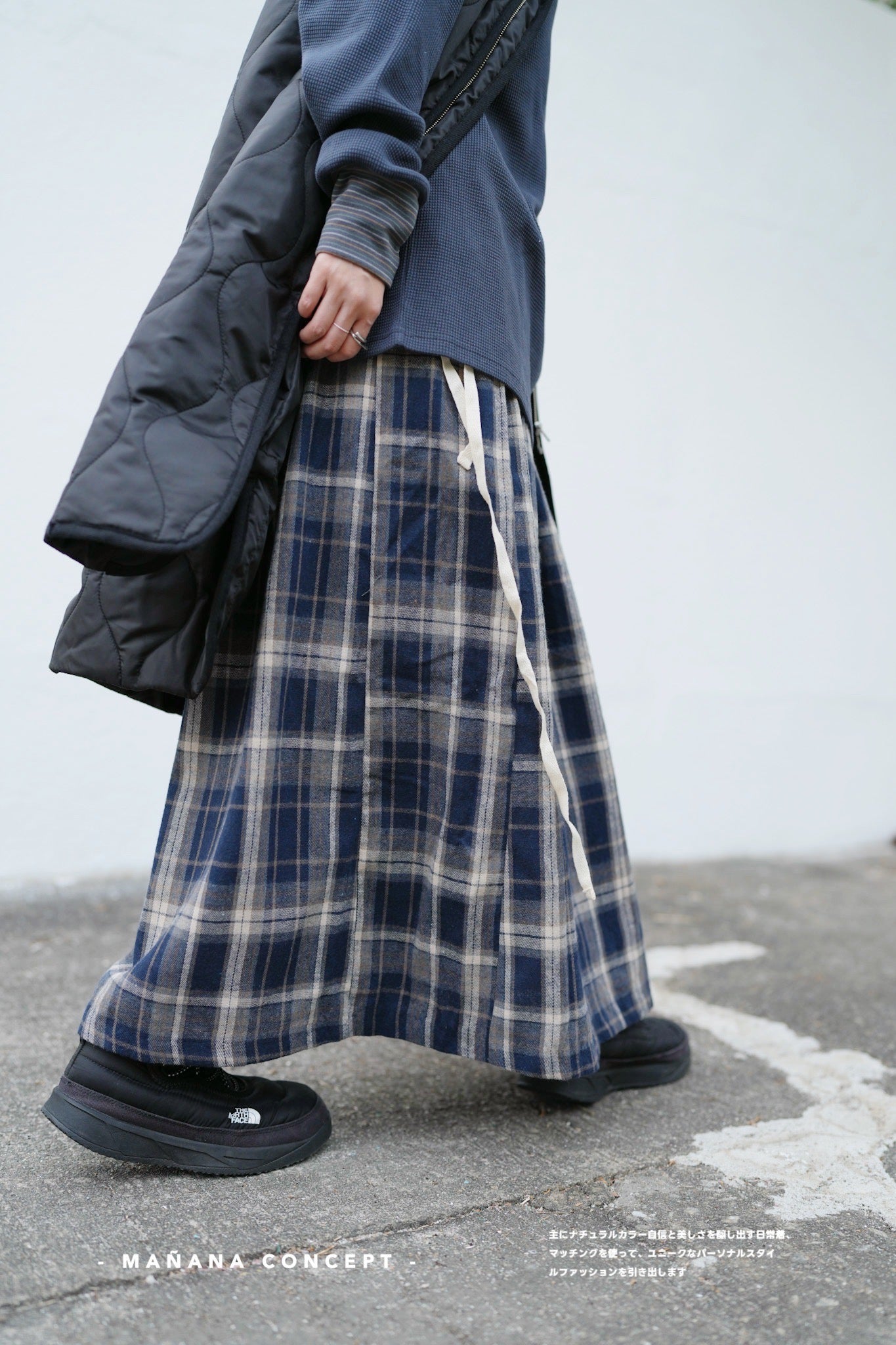 MZ586 PLAID FLANNEL SKIRT