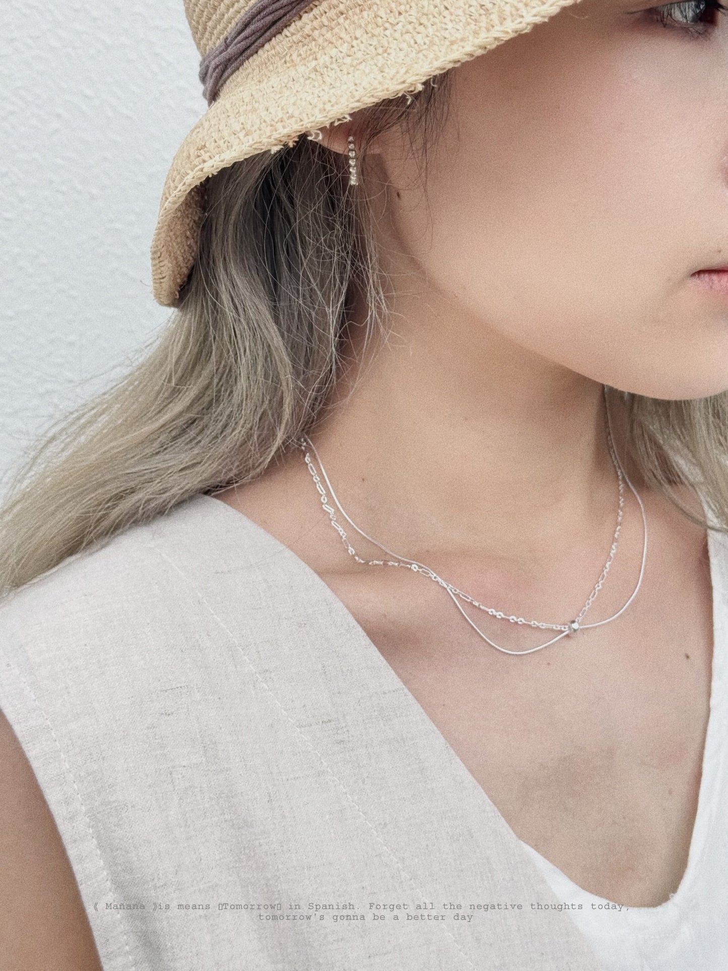 MZ-196 Silver 925 Layering necklace