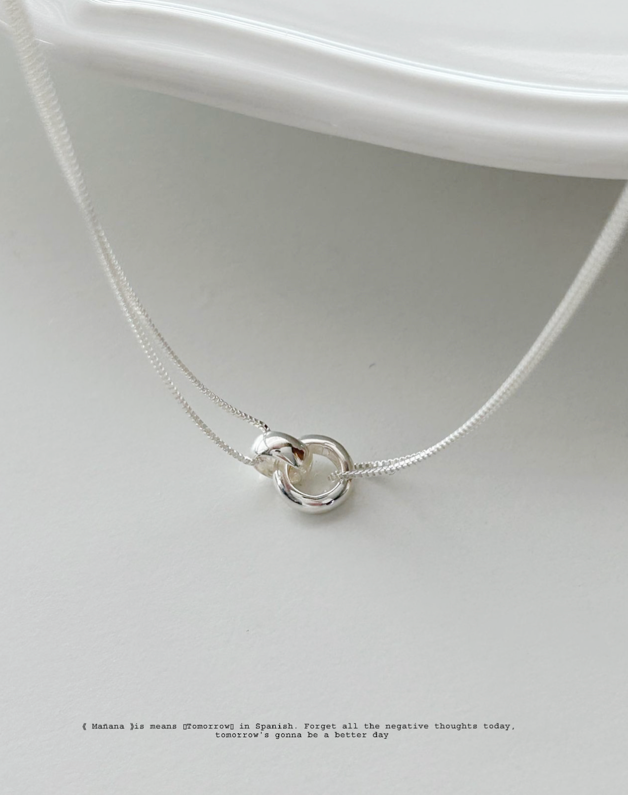MZ-200 Silver 925 Double Circle necklace