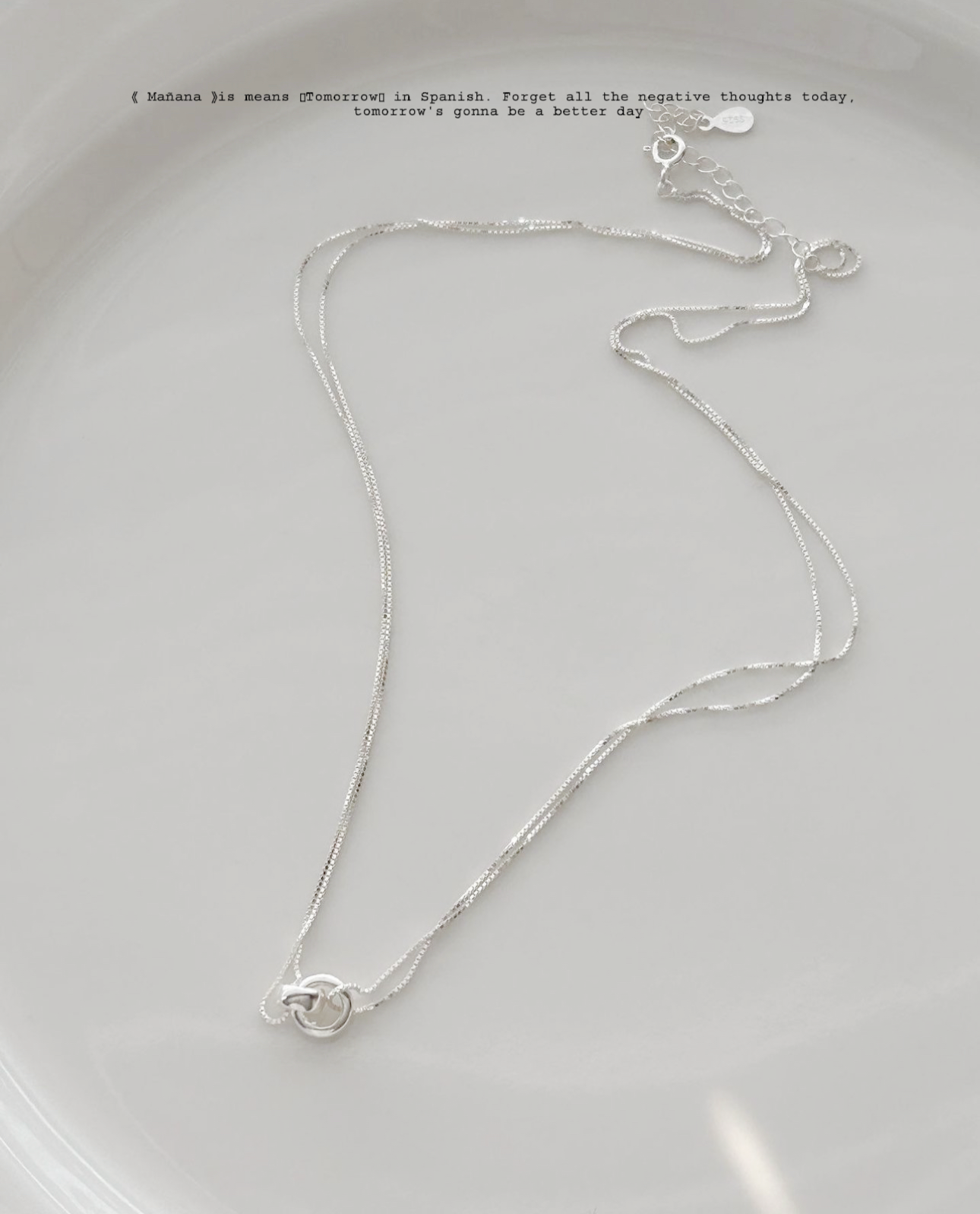 MZ-200 Silver 925 Double Circle necklace