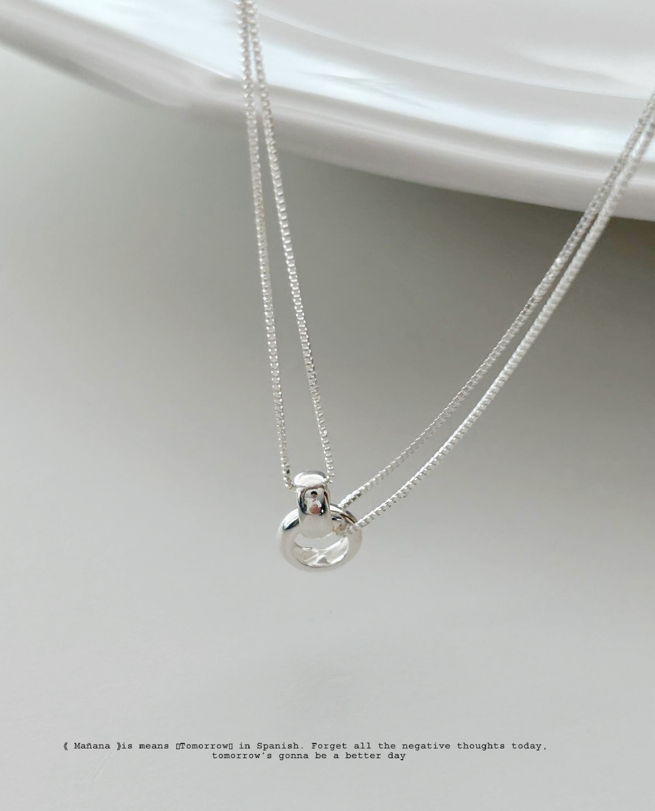 MZ-200 Silver 925 Double Circle necklace