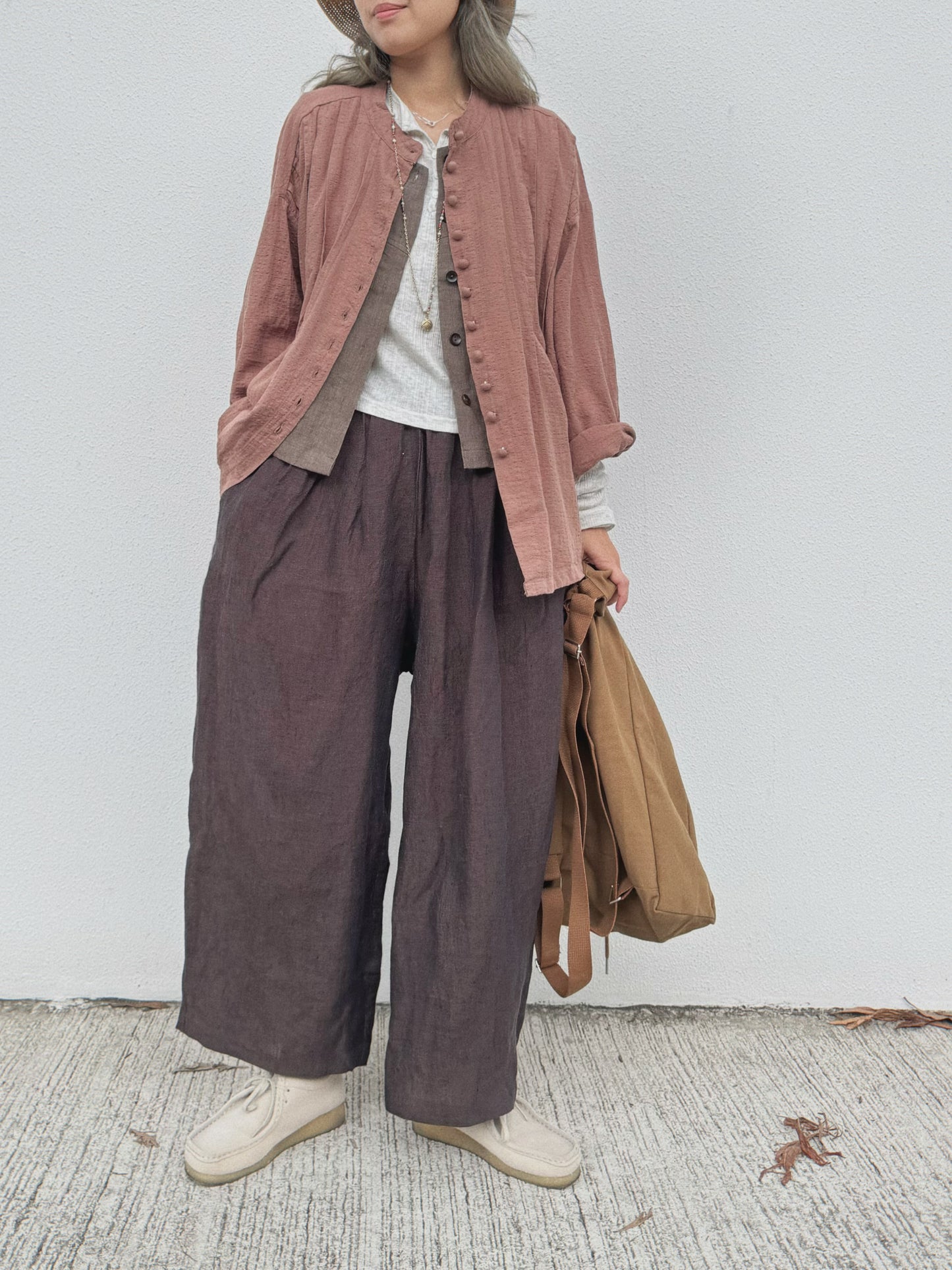 MZ-158 Linen Wide Pants