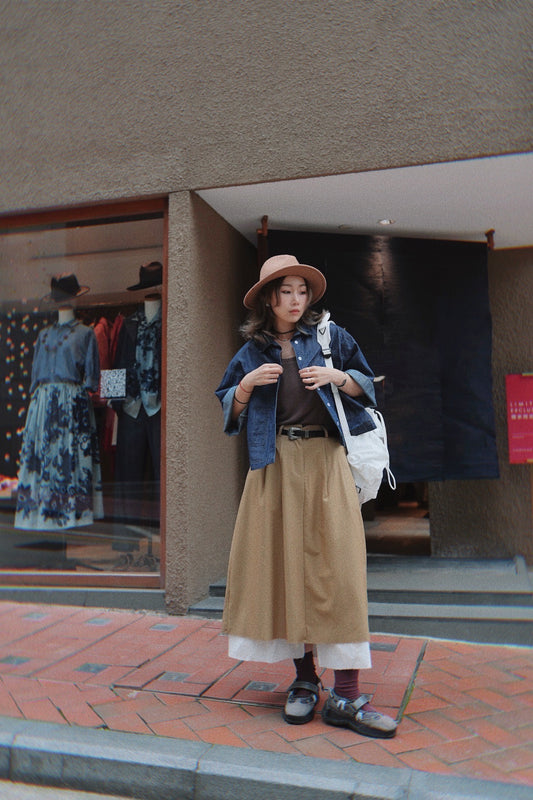 MZ730 NICK NICOLE PINTUCK LAYERED LONG SKIRT