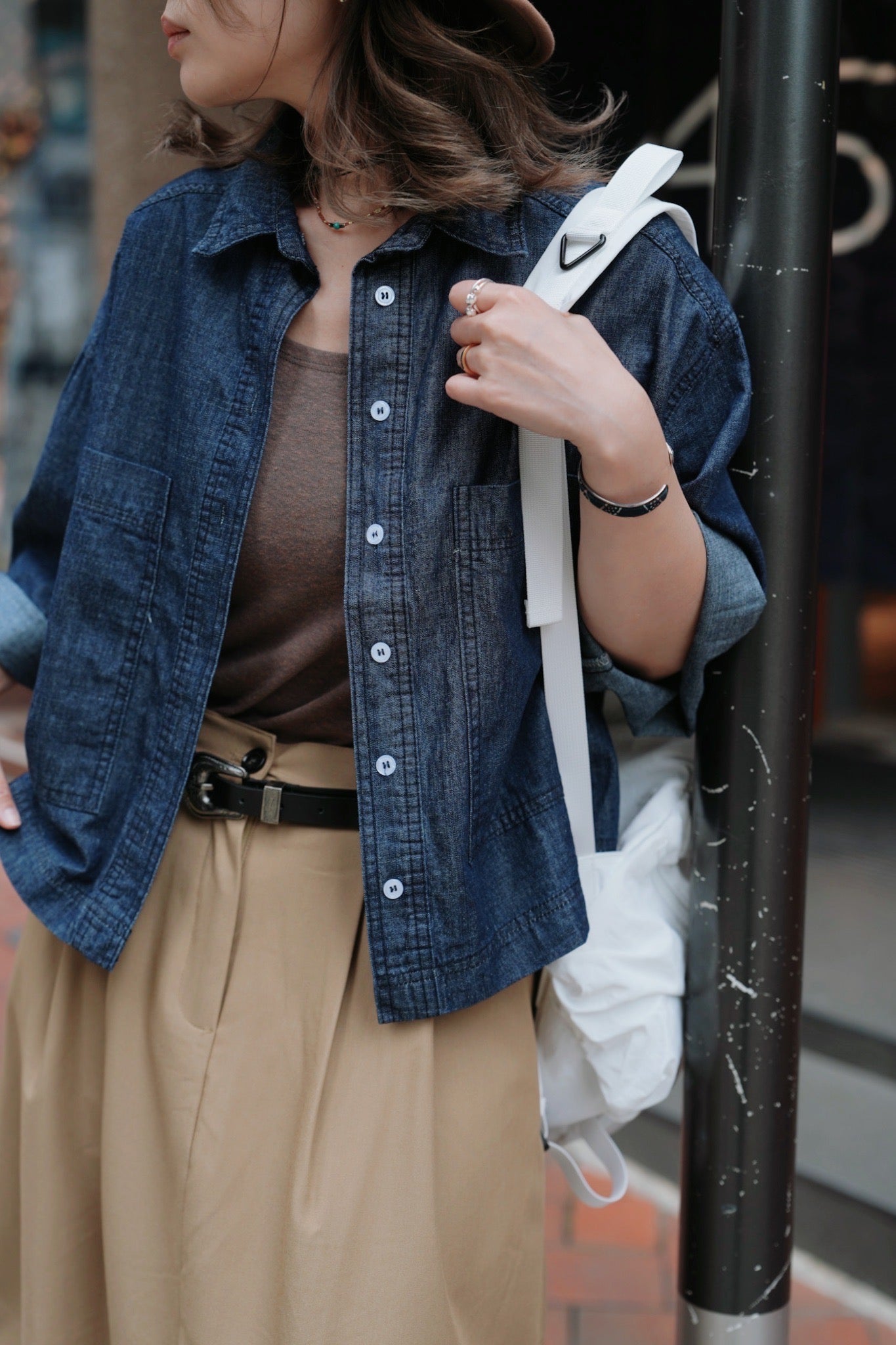 MZ731 POCKET DENIM SHIRT