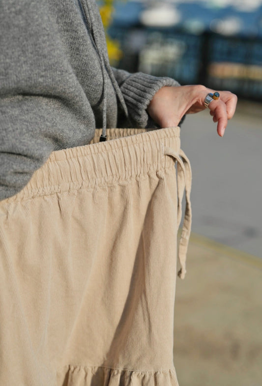 MZ876 CORDUROY LOOSE SKIRT