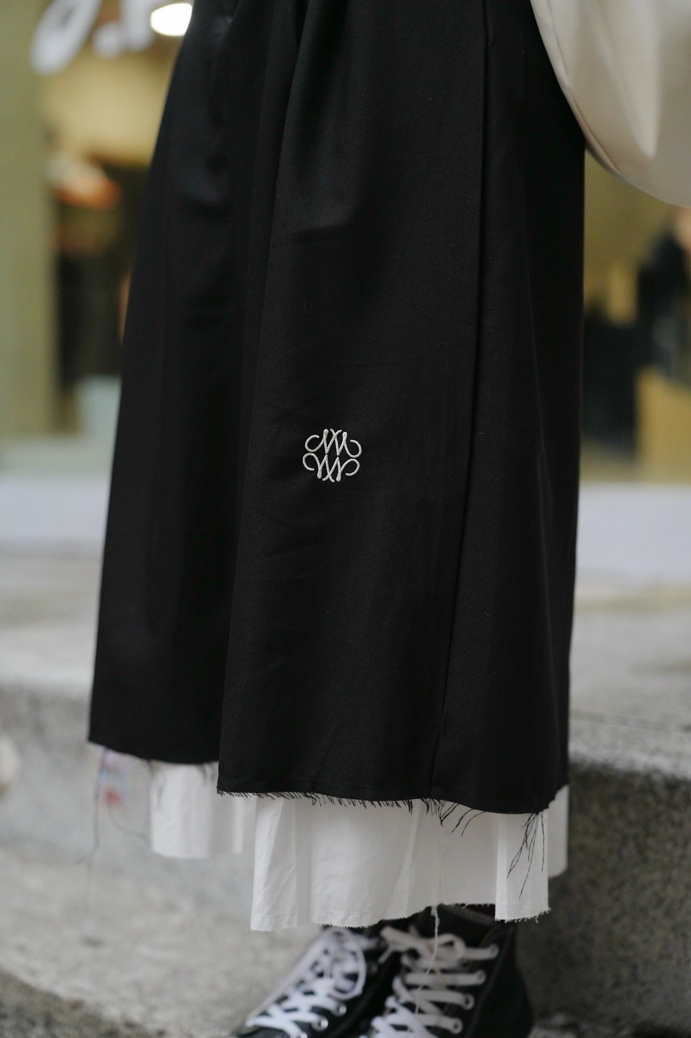 MZ730 NICK NICOLE PINTUCK LAYERED LONG SKIRT