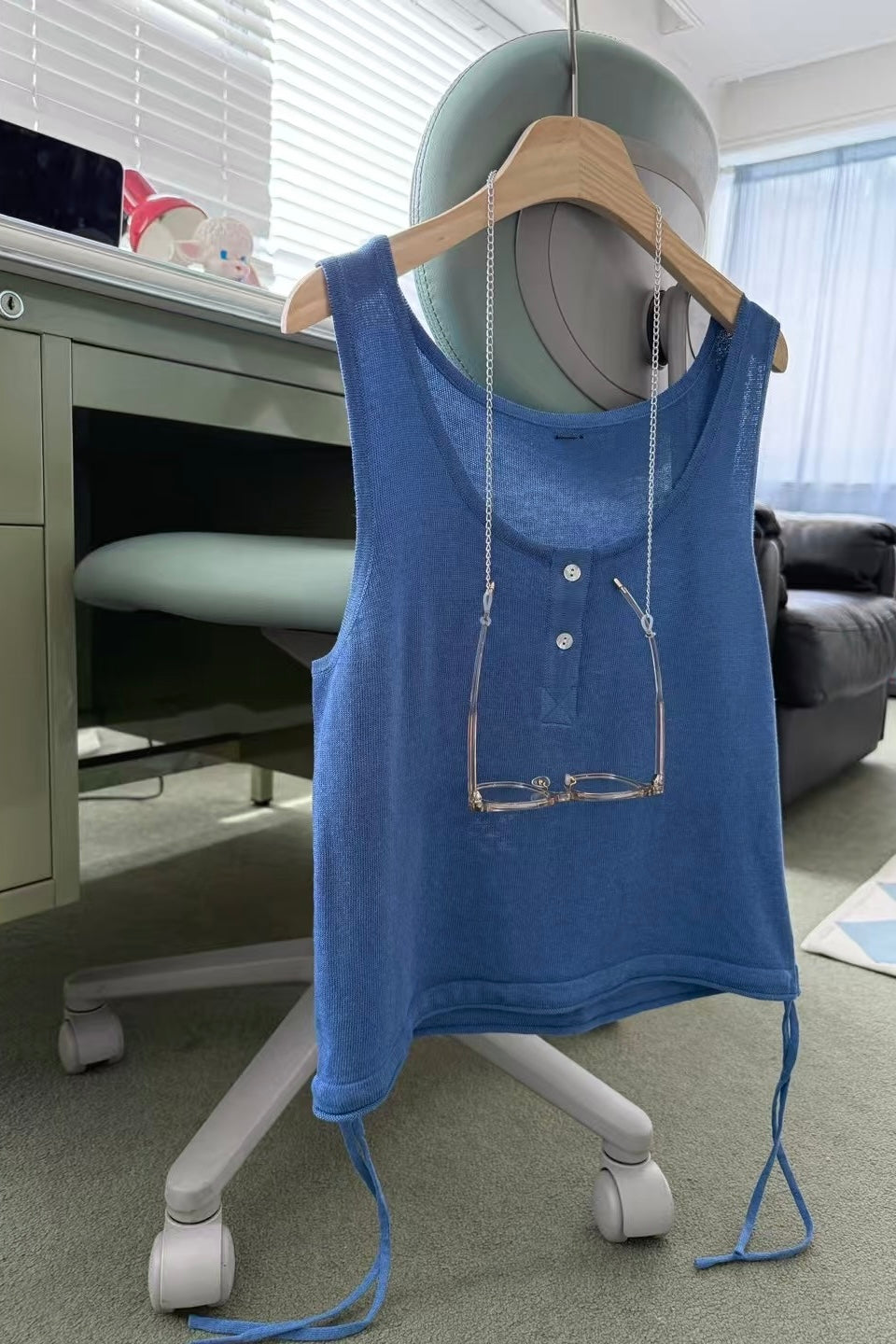 MZ737 BUTTON TANK TOP