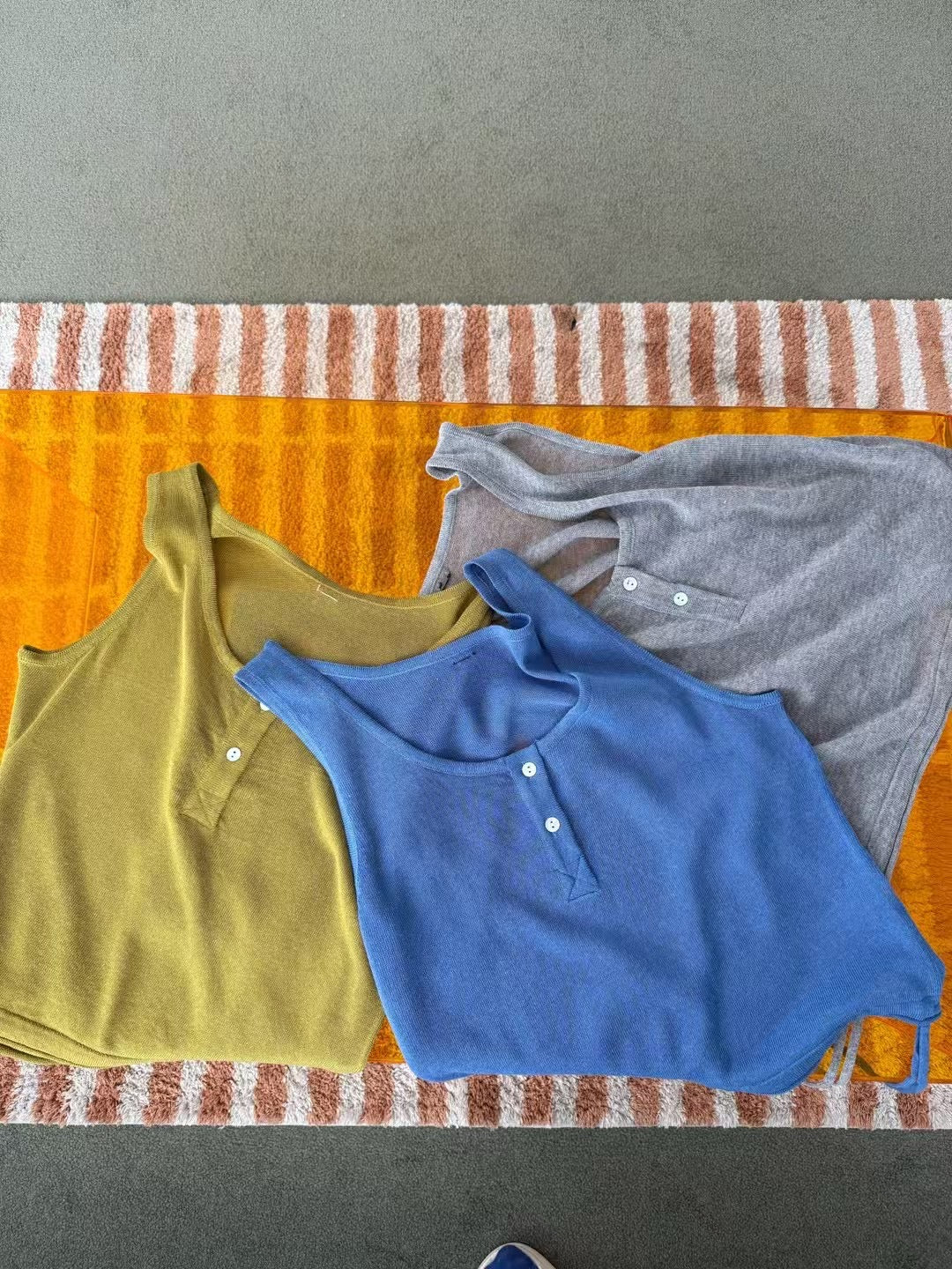 MZ737 BUTTON TANK TOP