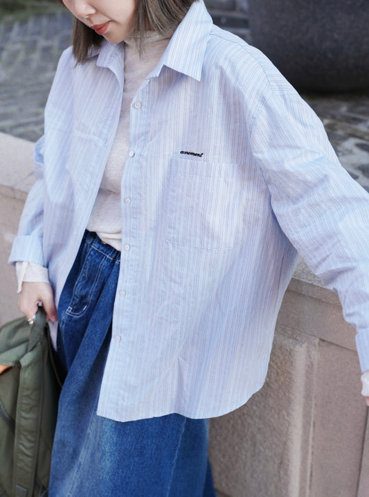 MZ883 EMBROIDERED STRIPED SHIRT