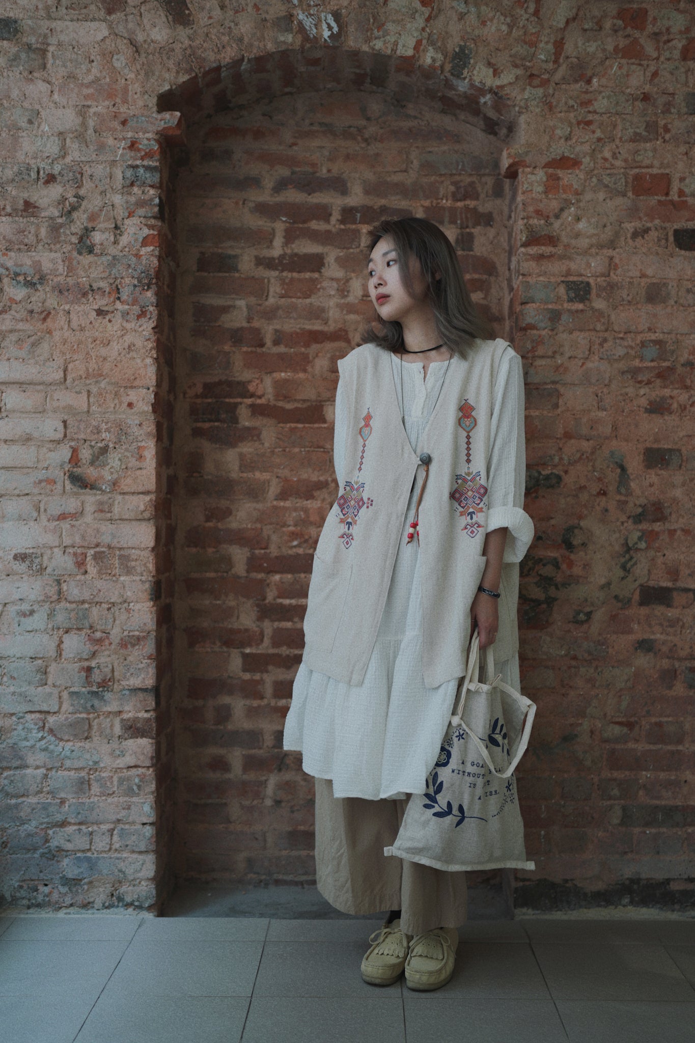 CA609 2WAY Gauze Dress