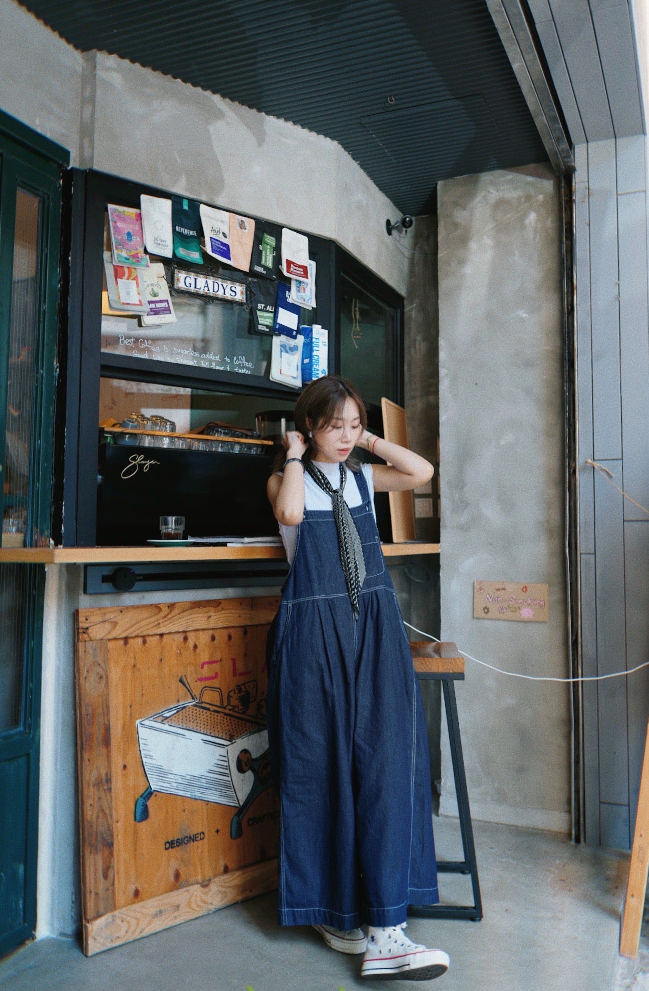 CA907 DENIM POCKET JUMPER PANTS