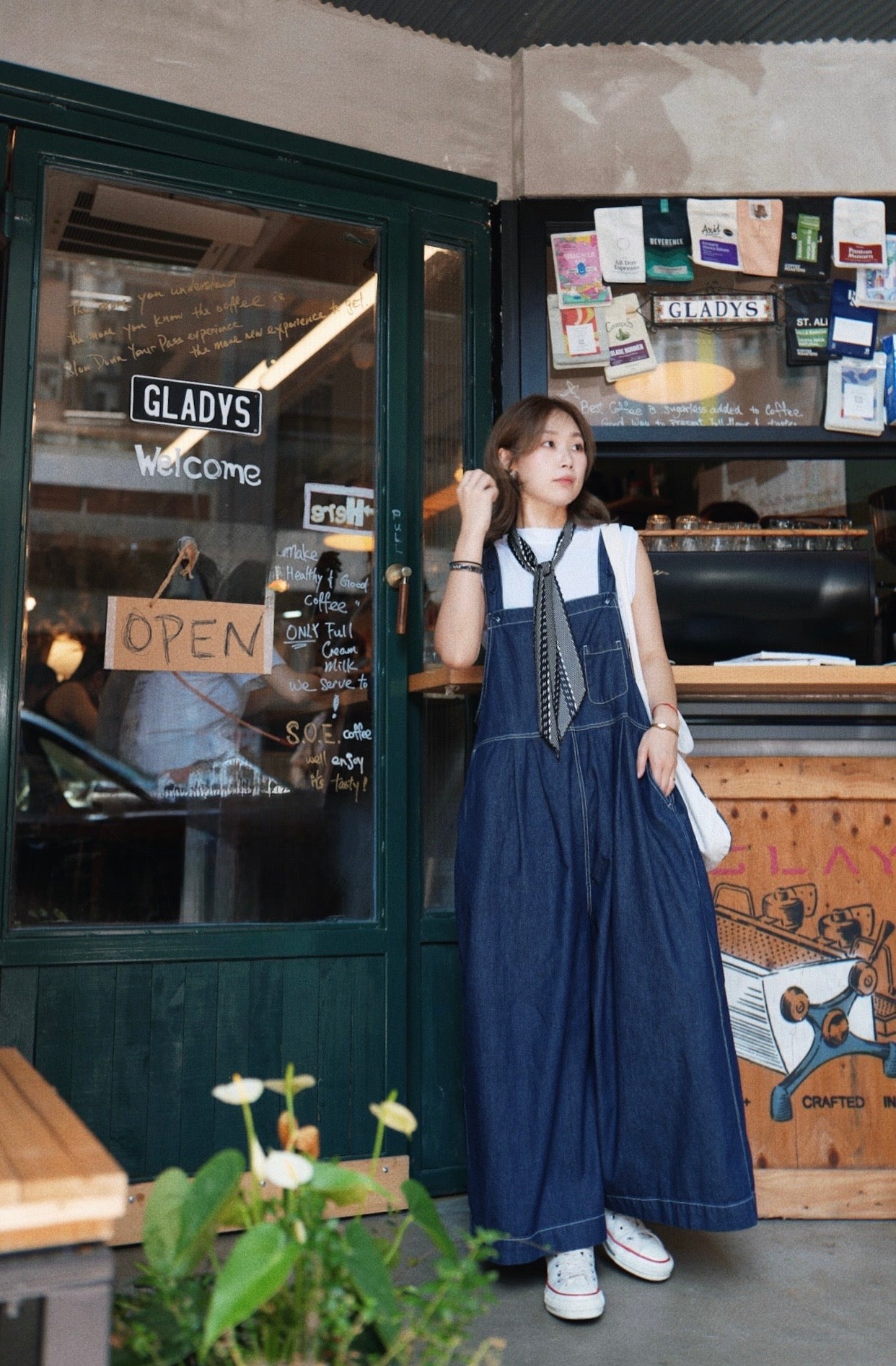CA907 DENIM POCKET JUMPER PANTS