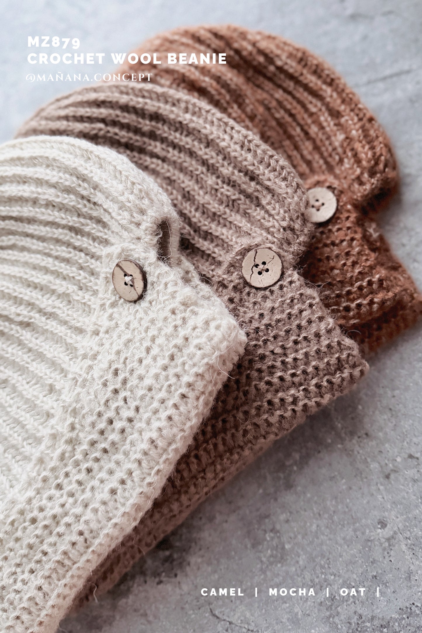 MZ879 CROCHET WOOL BEANIE