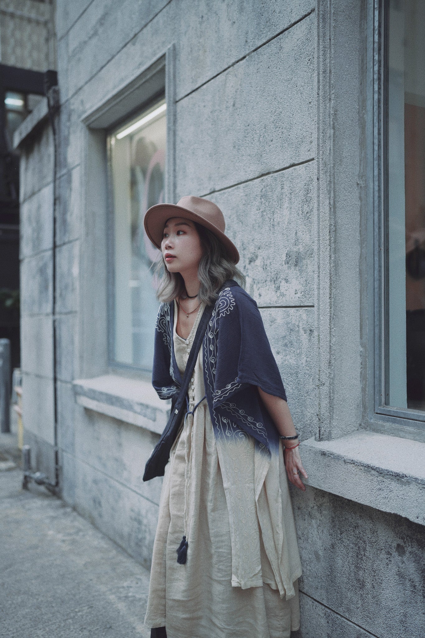 NA378 Embroidered Gradient Cardigan