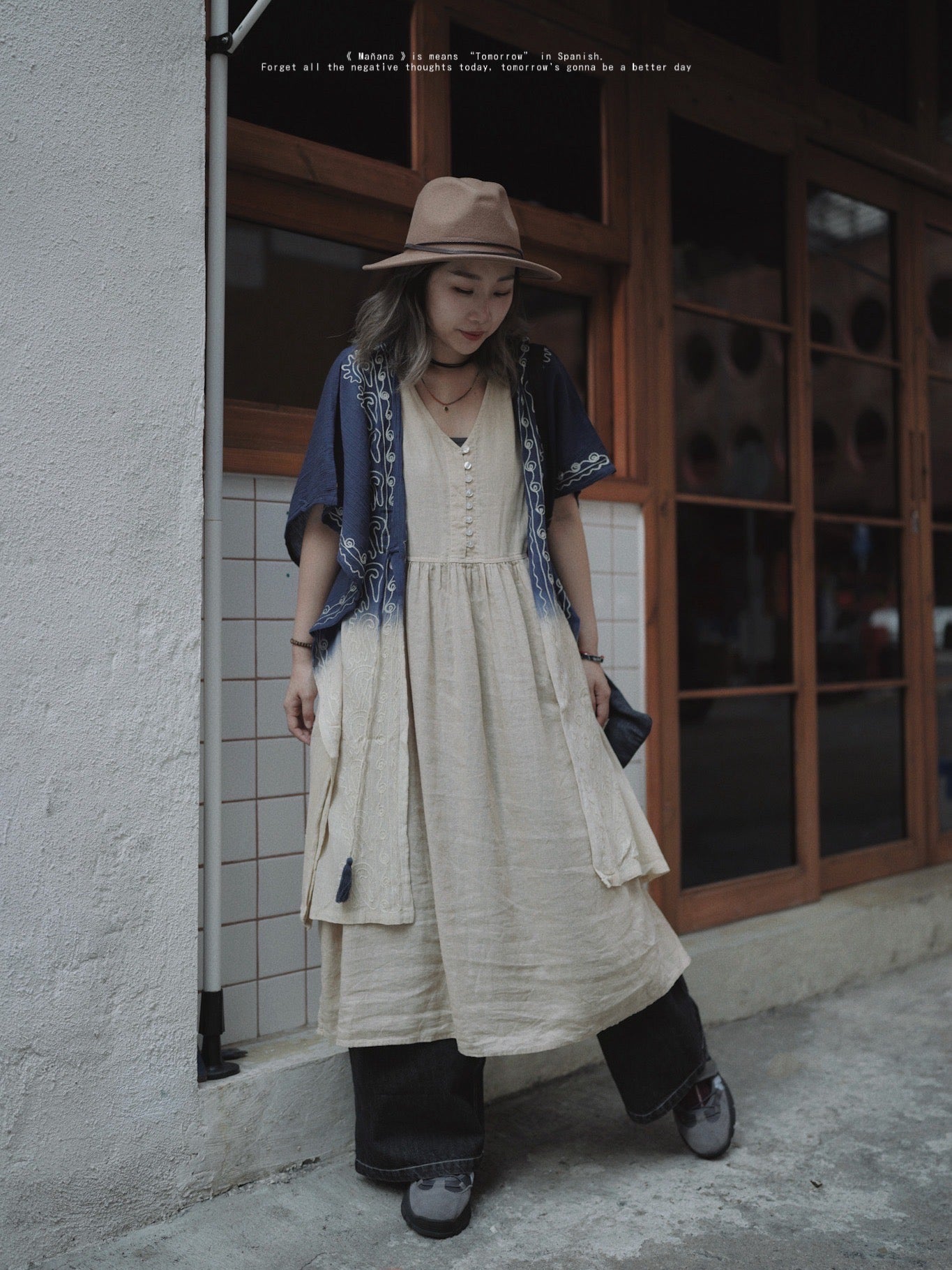 NA378 Embroidered Gradient Cardigan