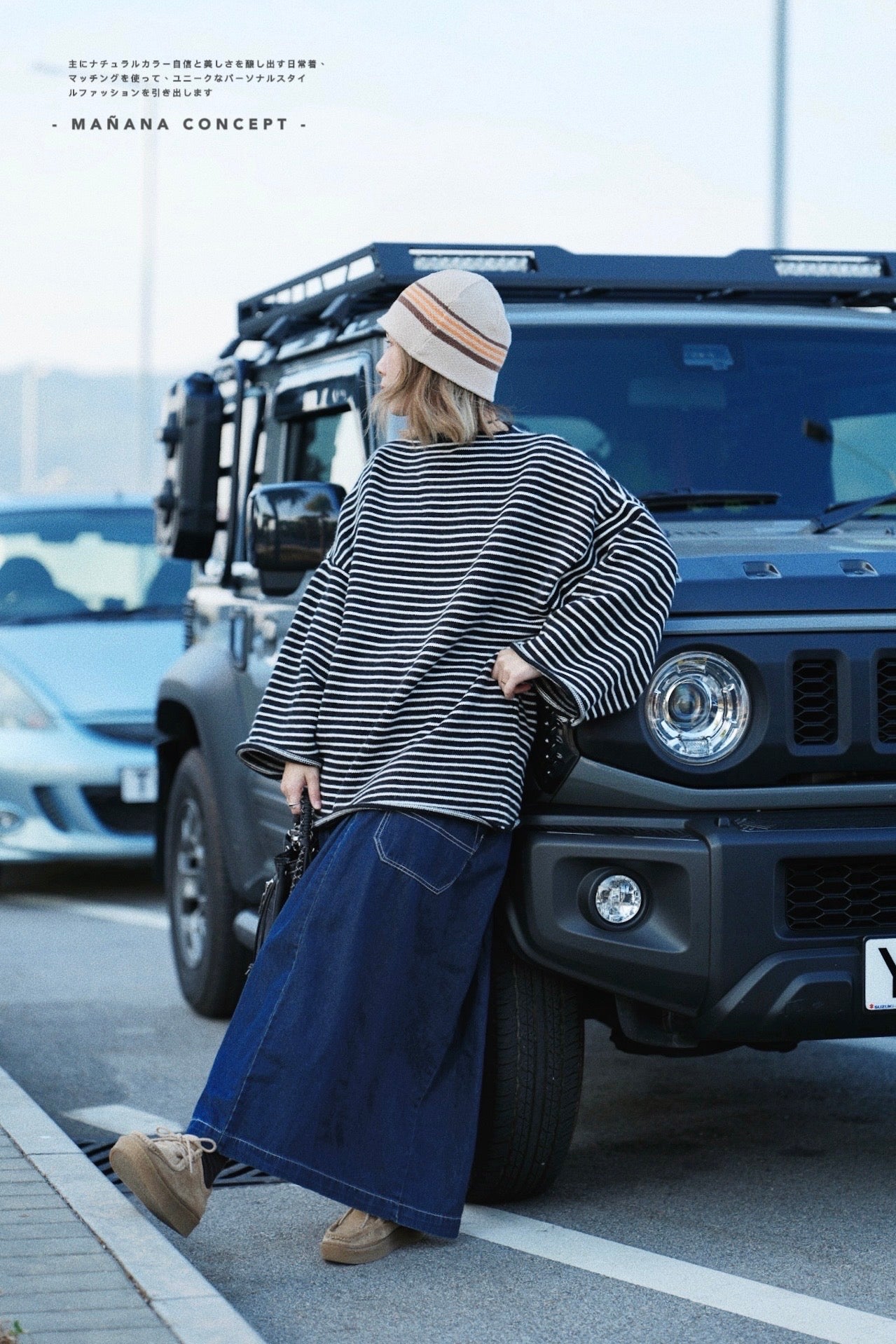 CA674 CONTRASTED STITCH PLEATED CULOTTES