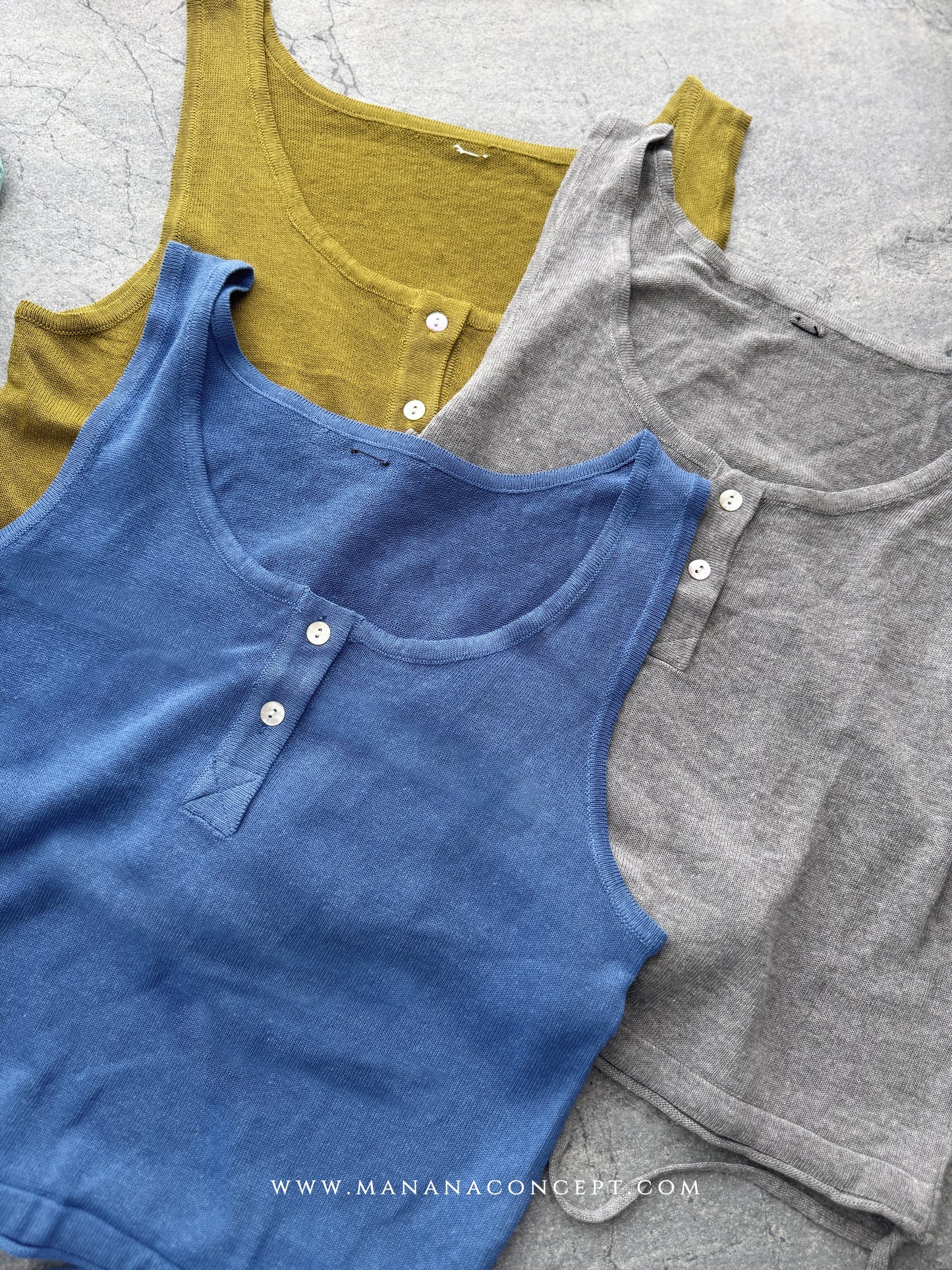 MZ737 BUTTON TANK TOP