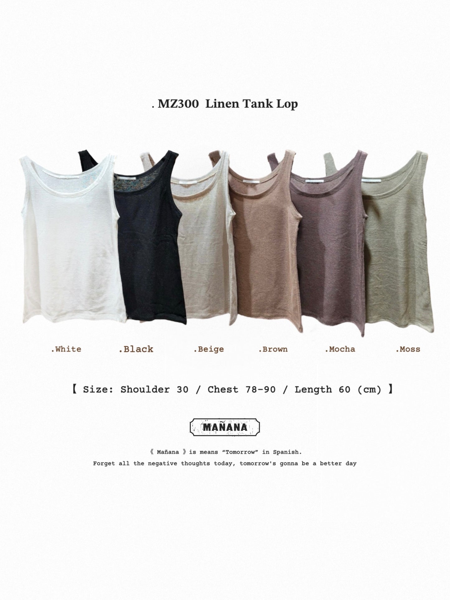 MZ300 Linen Tank Lop