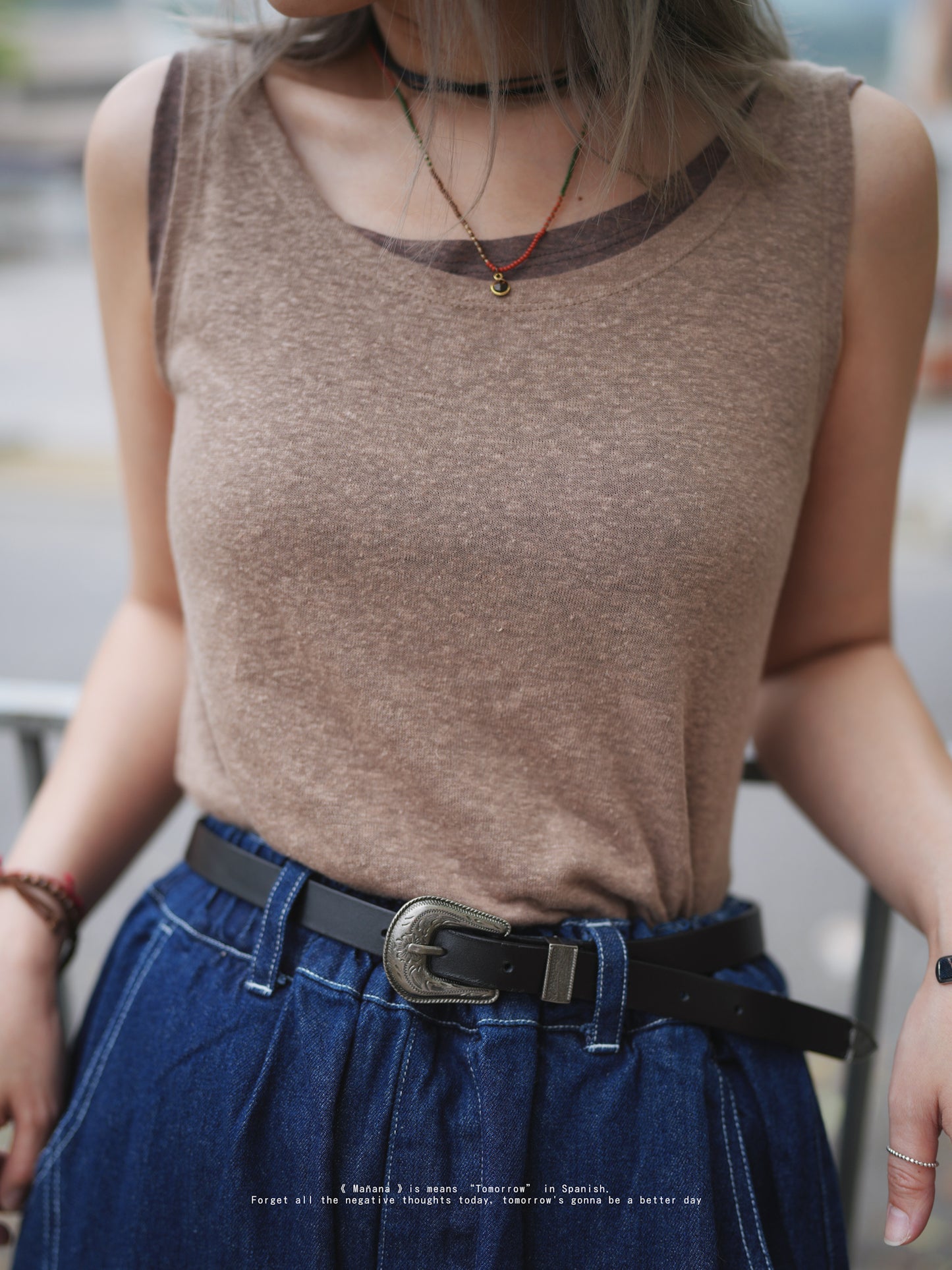 MZ300 Linen Tank Lop